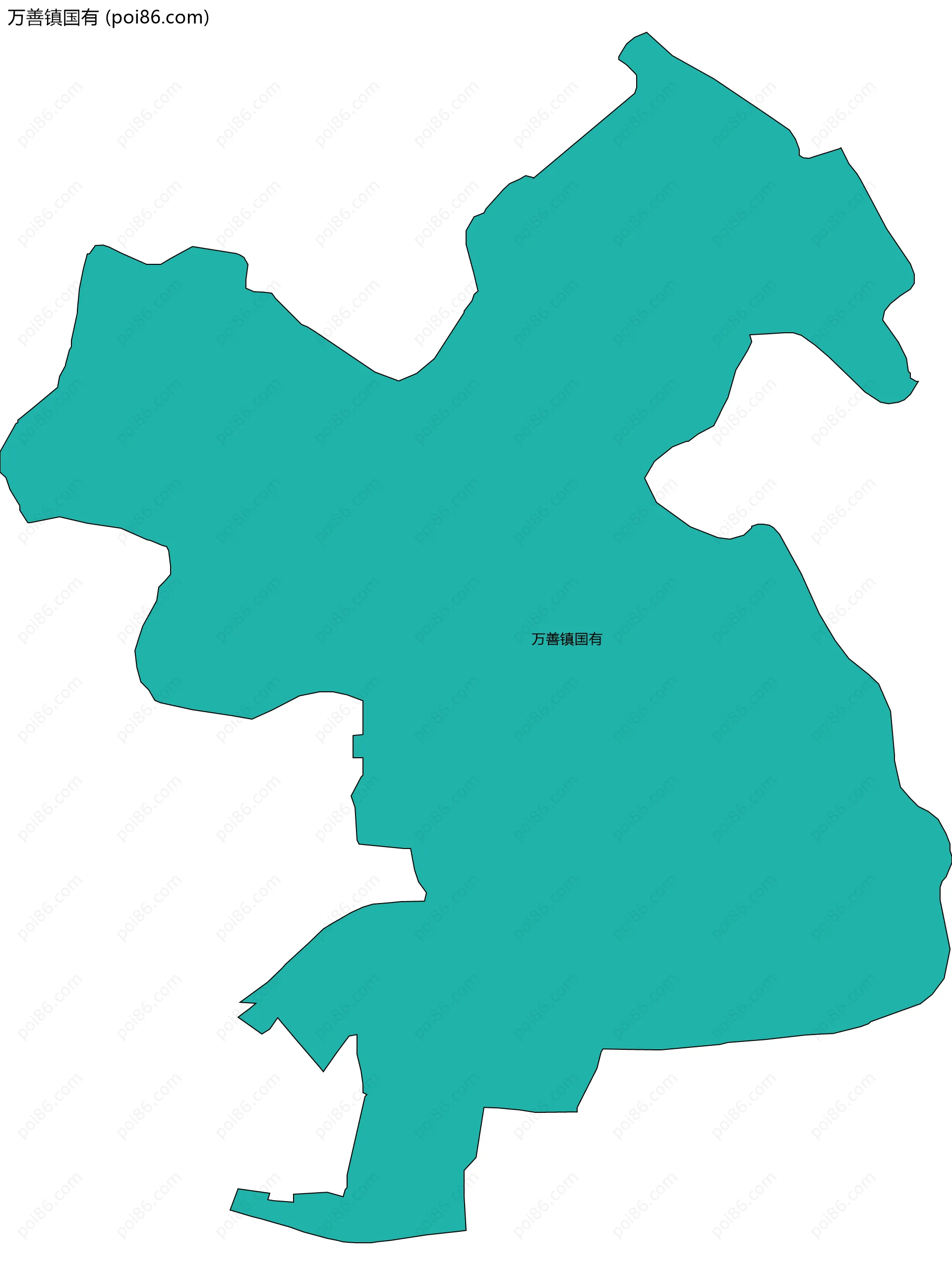 万善镇国有边界地图