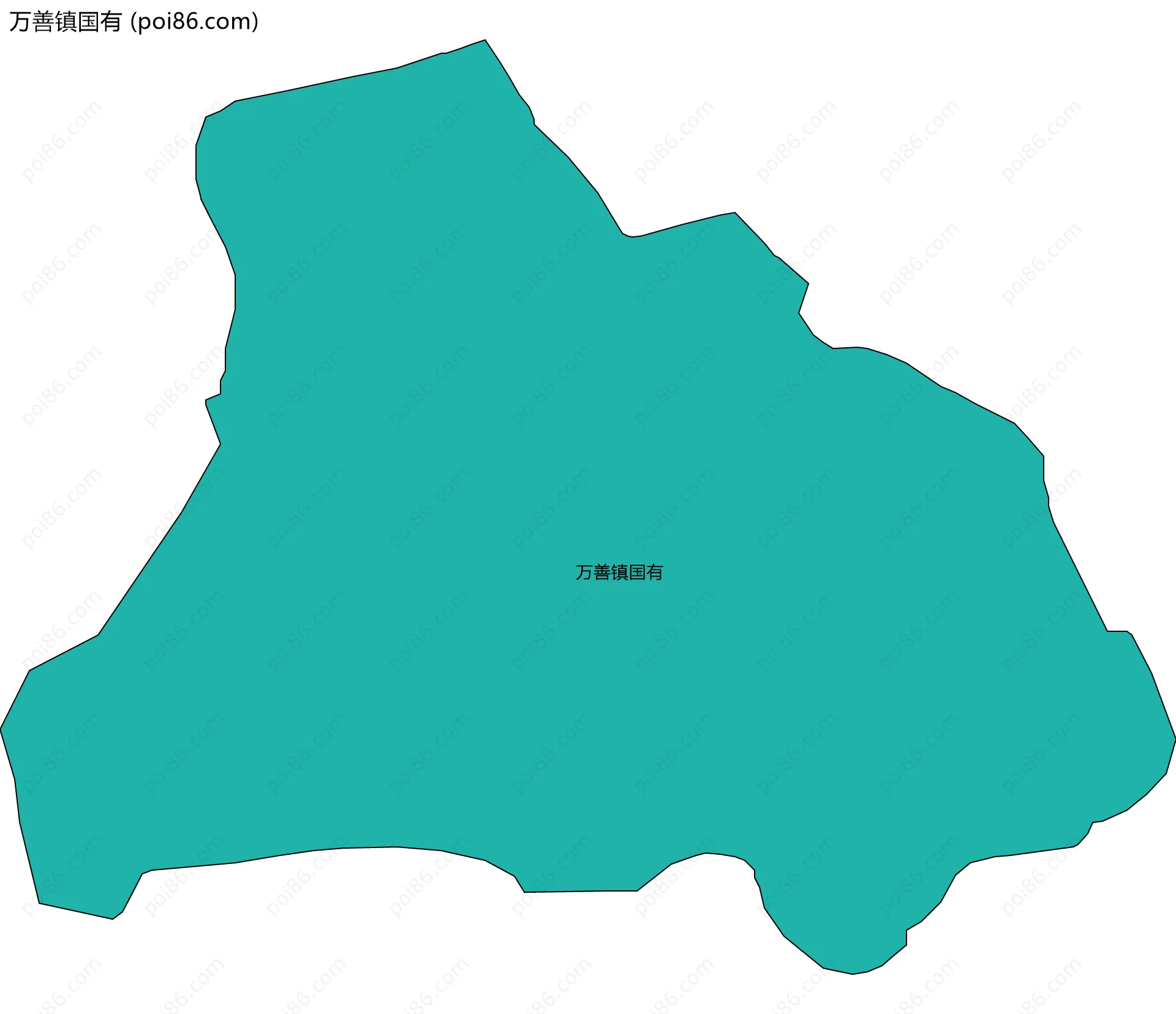 万善镇国有边界地图