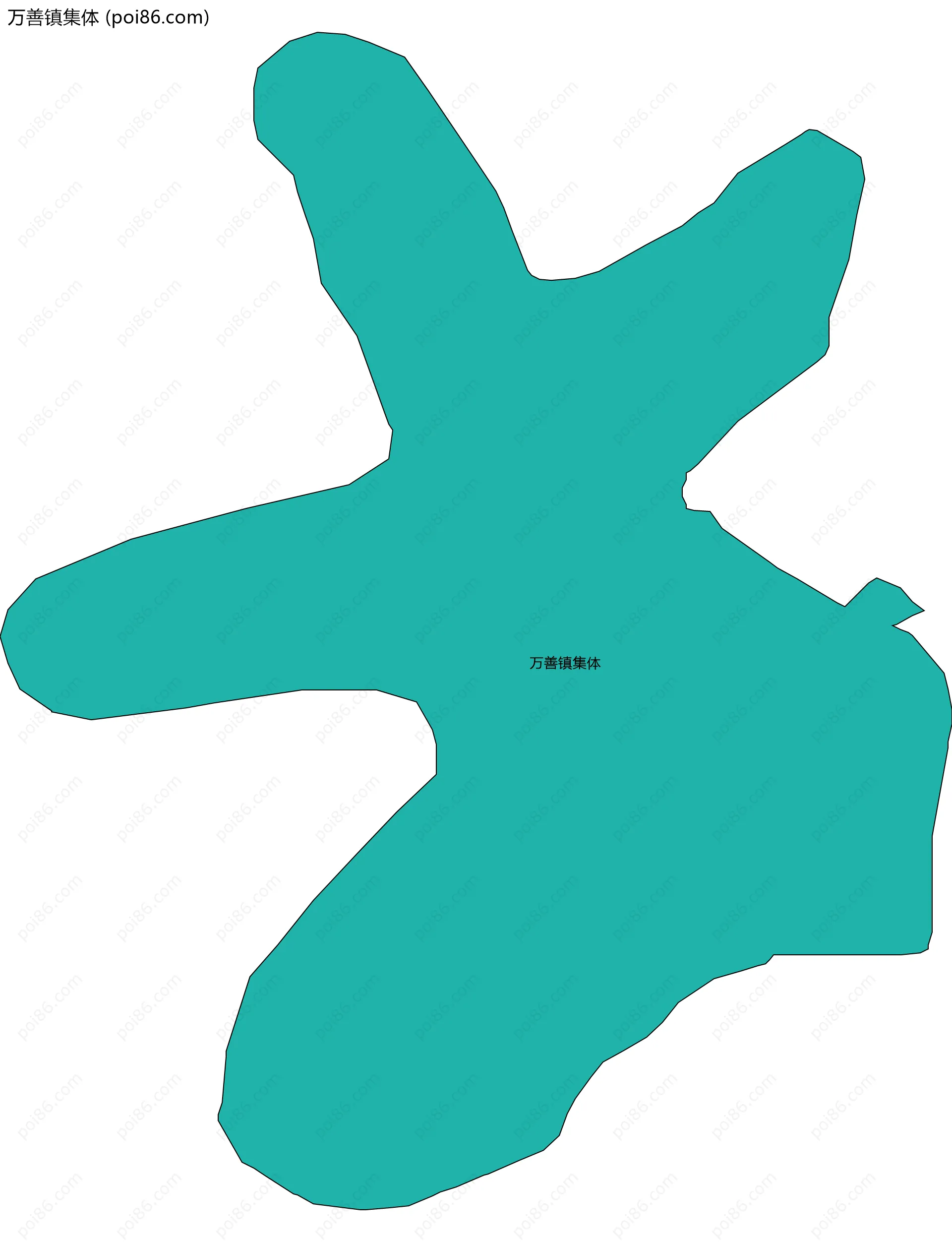 万善镇集体边界地图