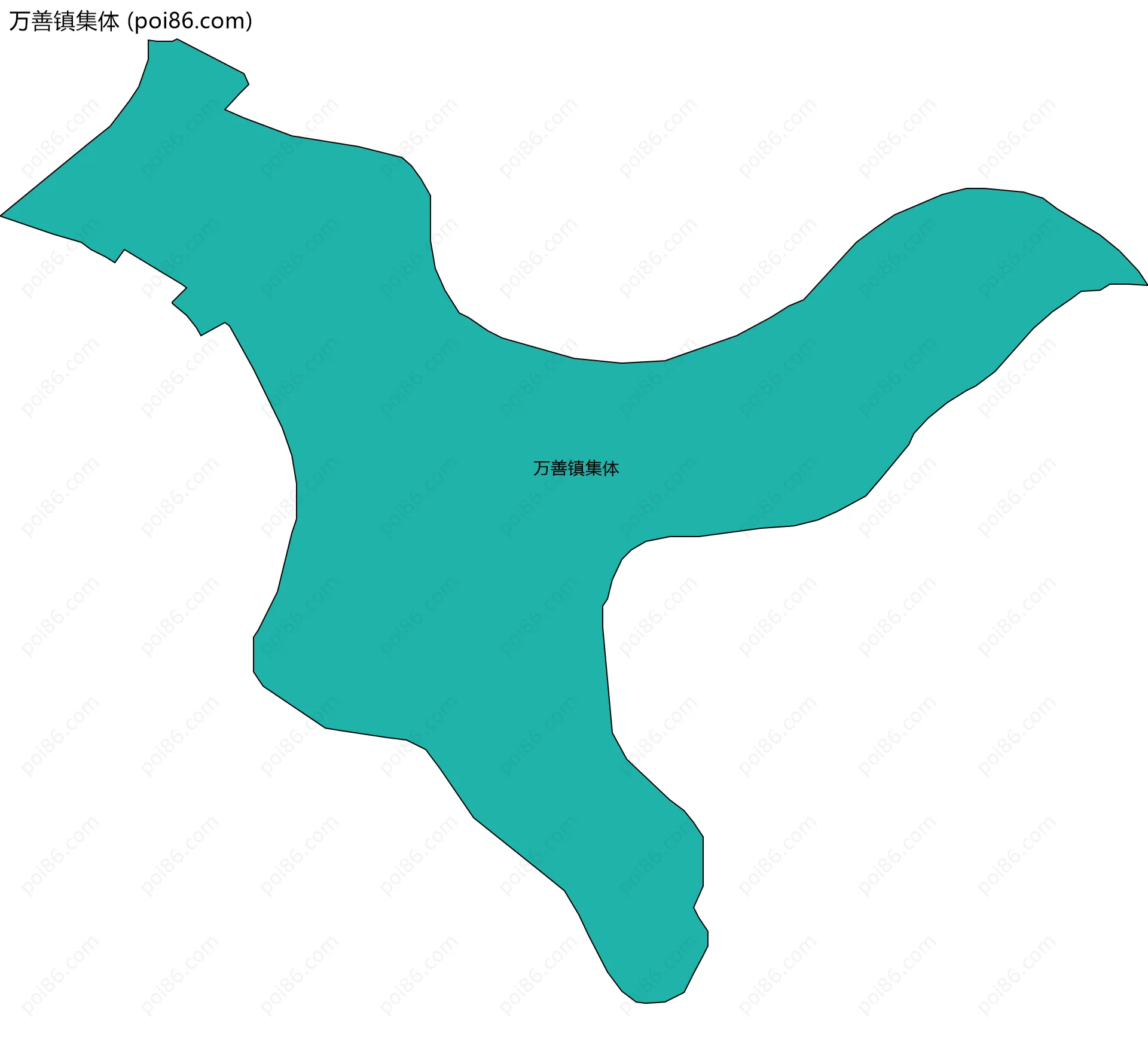 万善镇集体边界地图