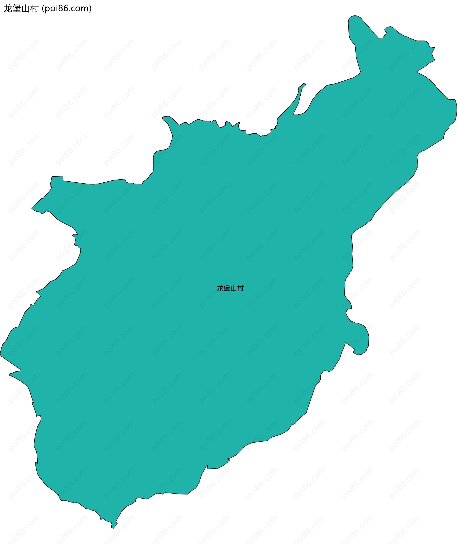 龙堡山村边界地图