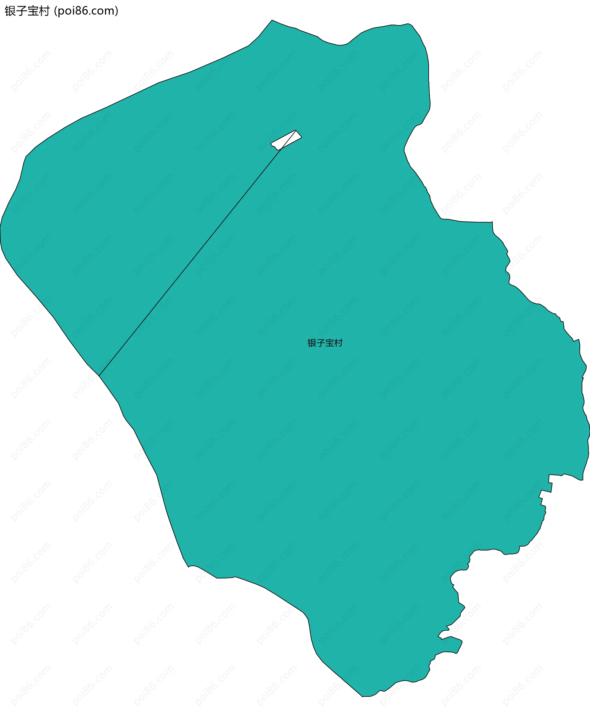 银子宝村边界地图