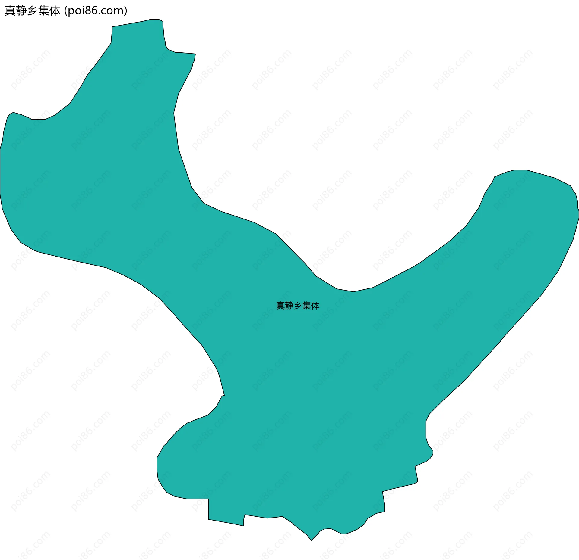 真静乡集体边界地图