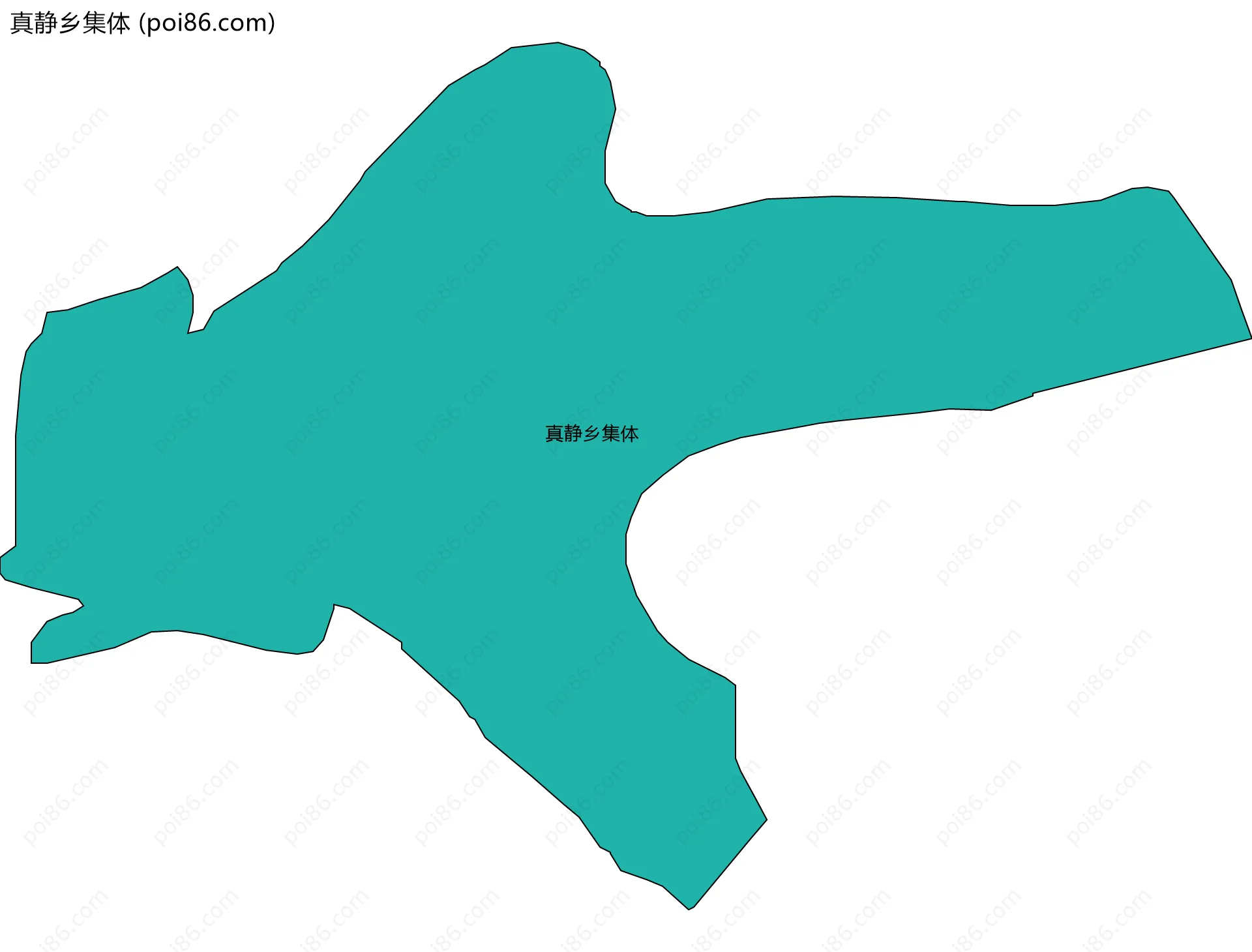 真静乡集体边界地图