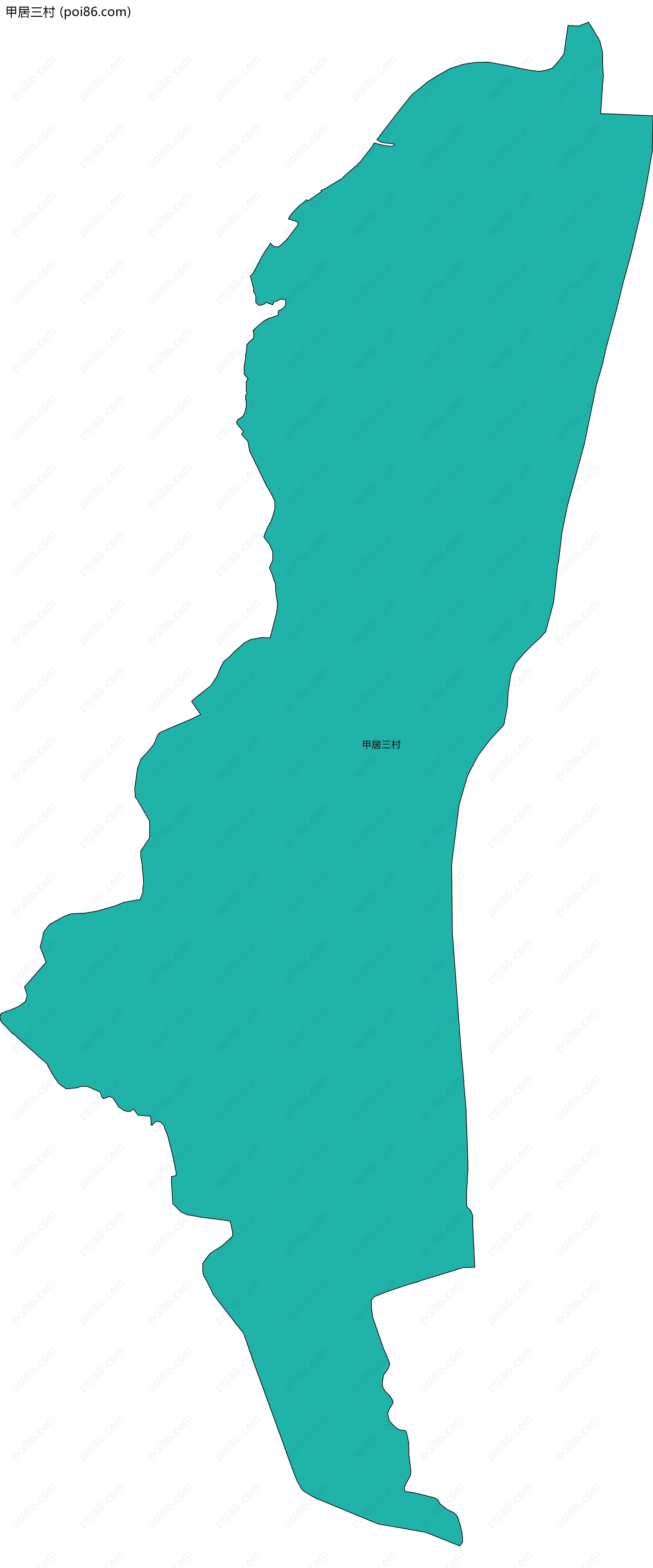 甲居三村边界地图