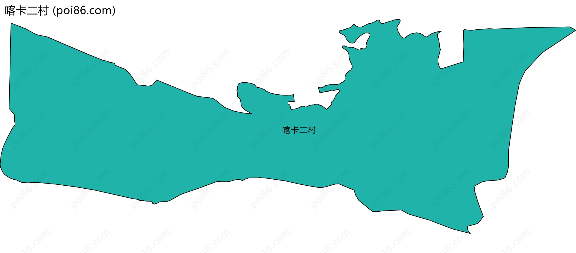 喀卡二村边界地图
