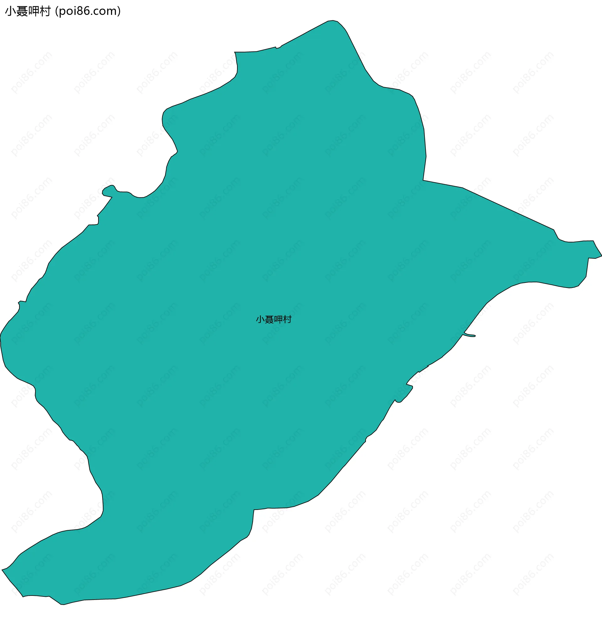 小聂呷村边界地图