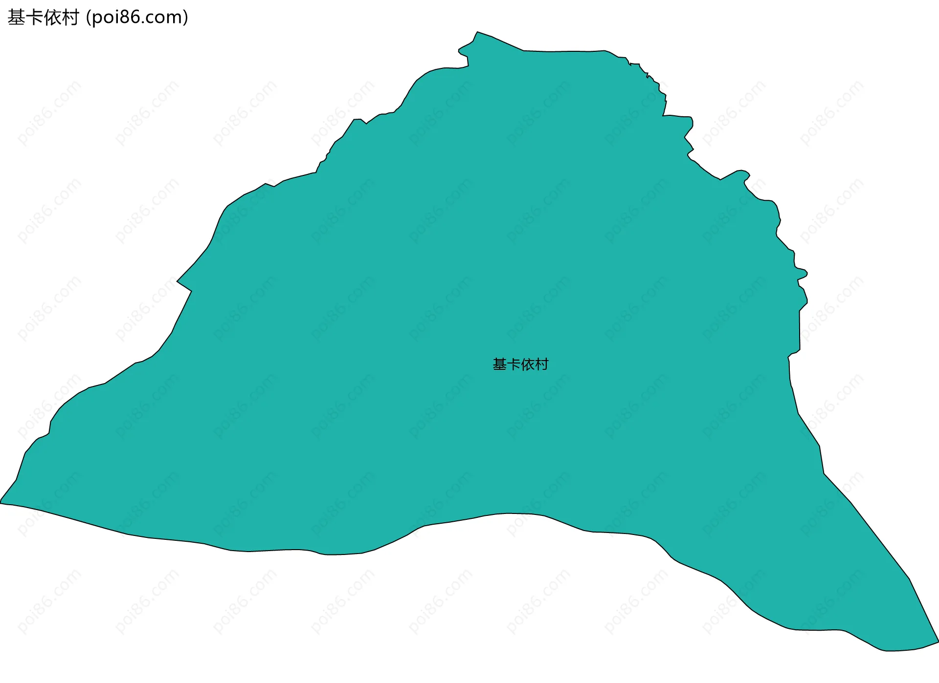 基卡依村边界地图