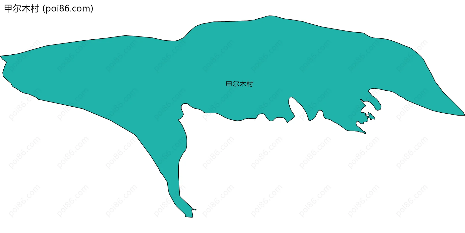 甲尔木村边界地图