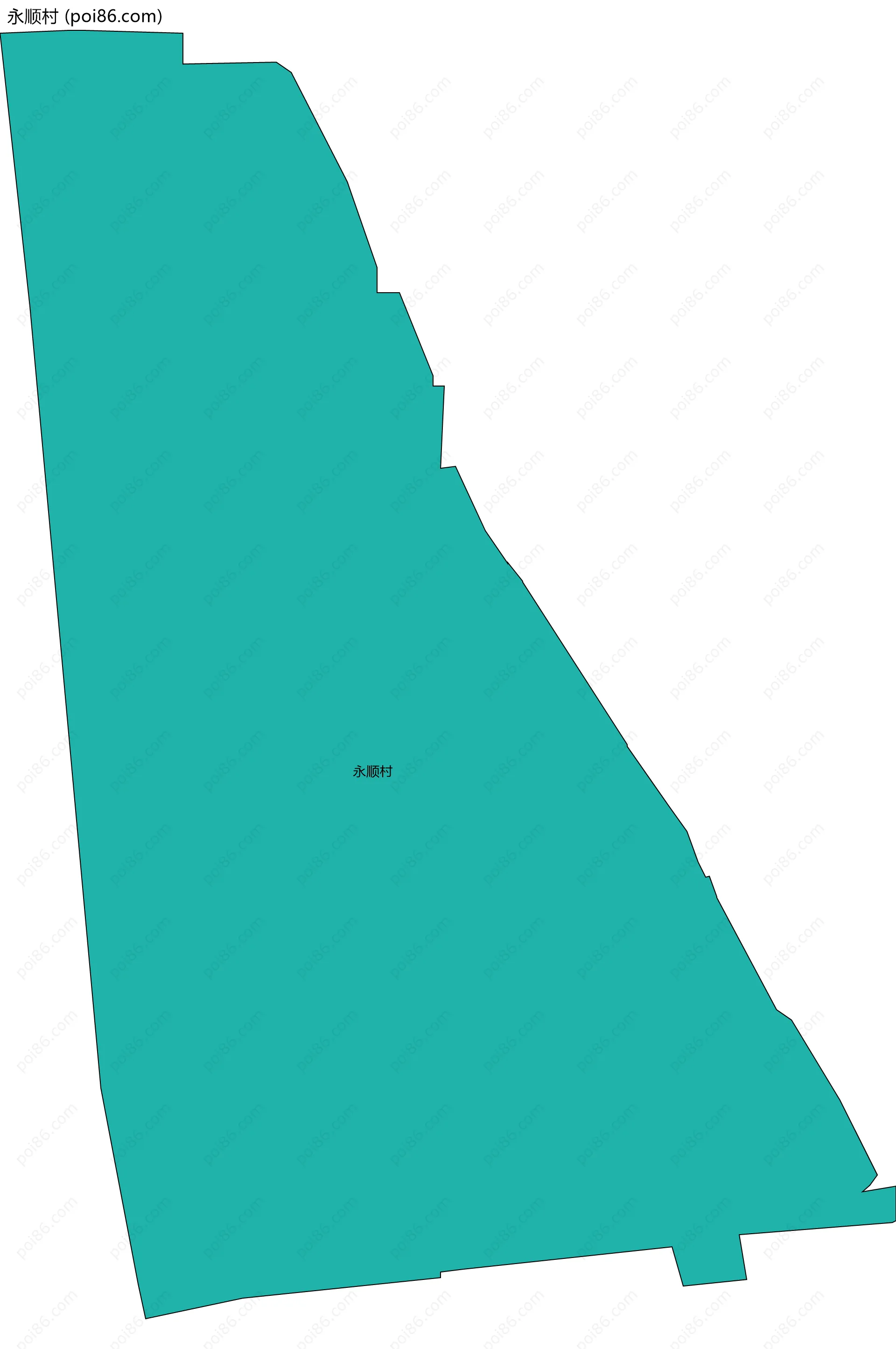 永顺村边界地图