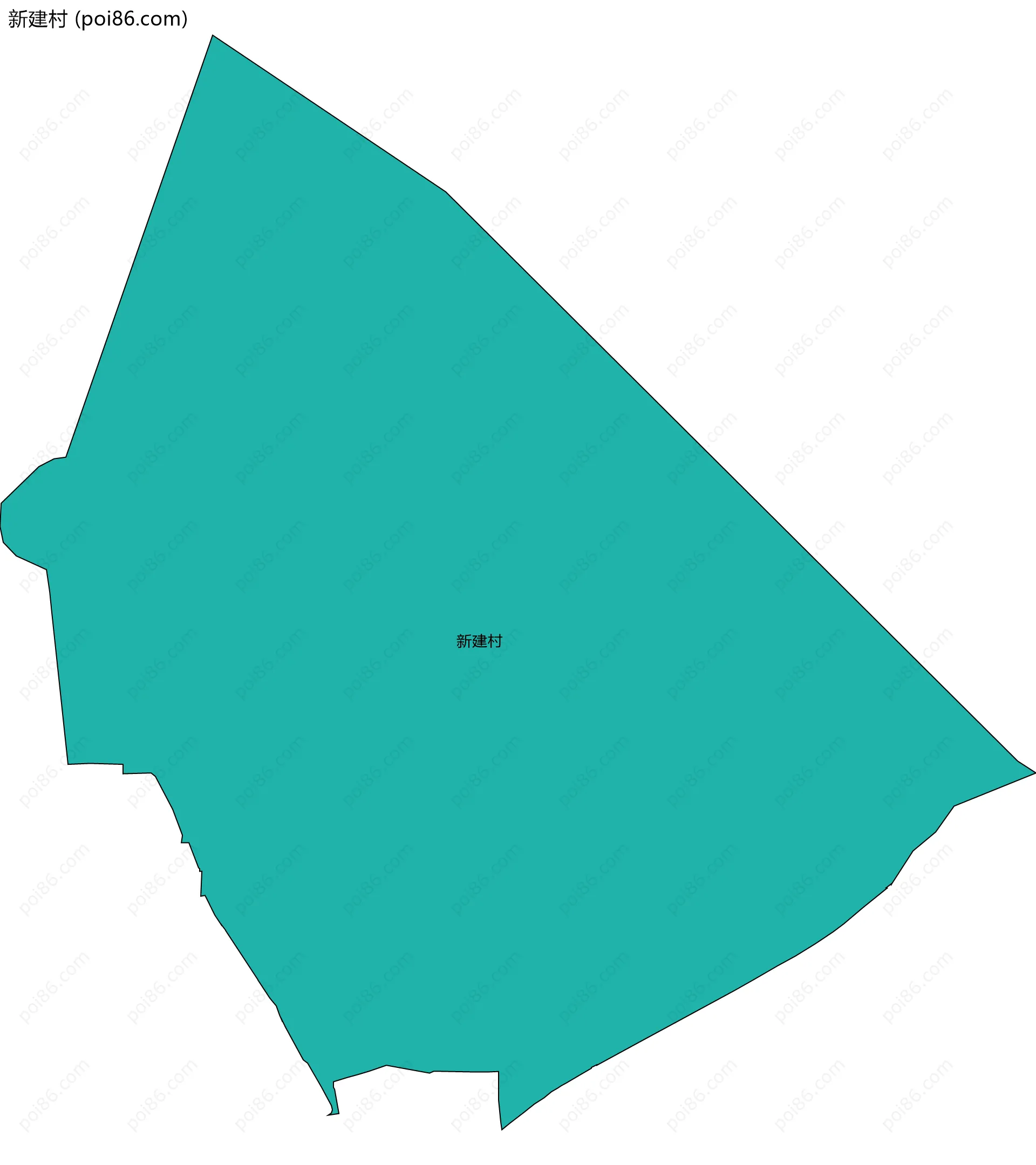 新建村边界地图