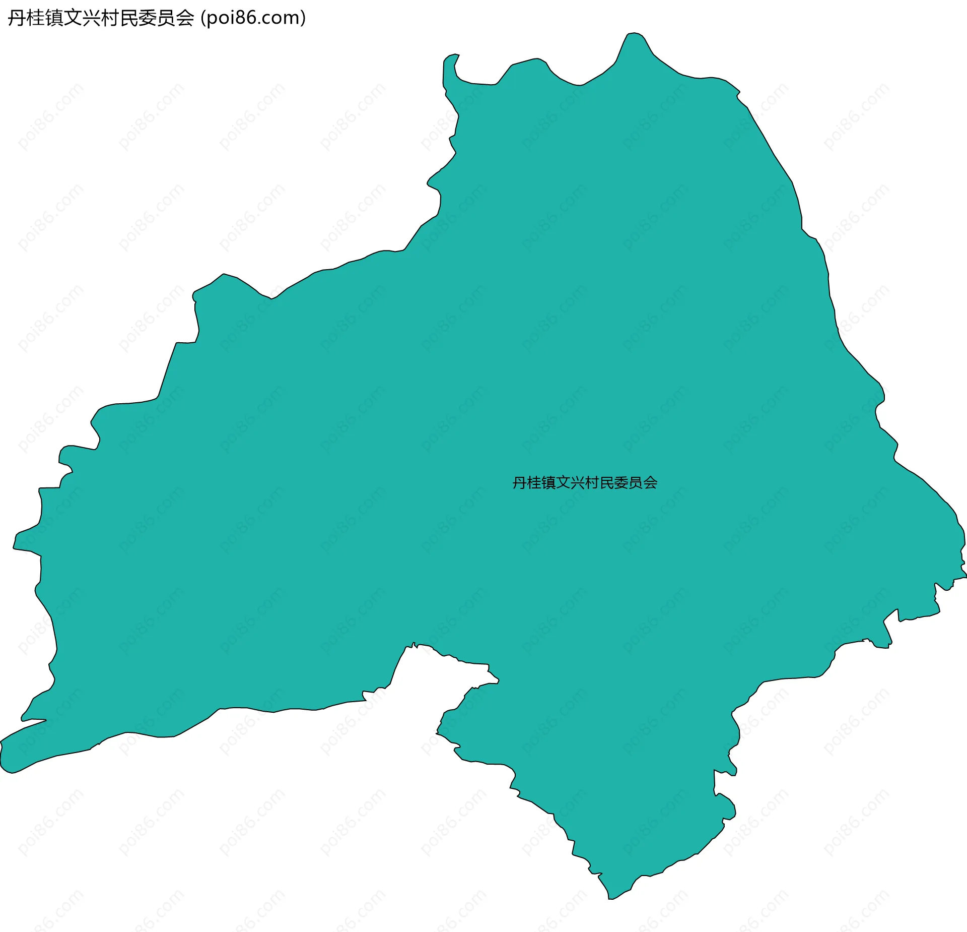 丹桂镇文兴村民委员会边界地图