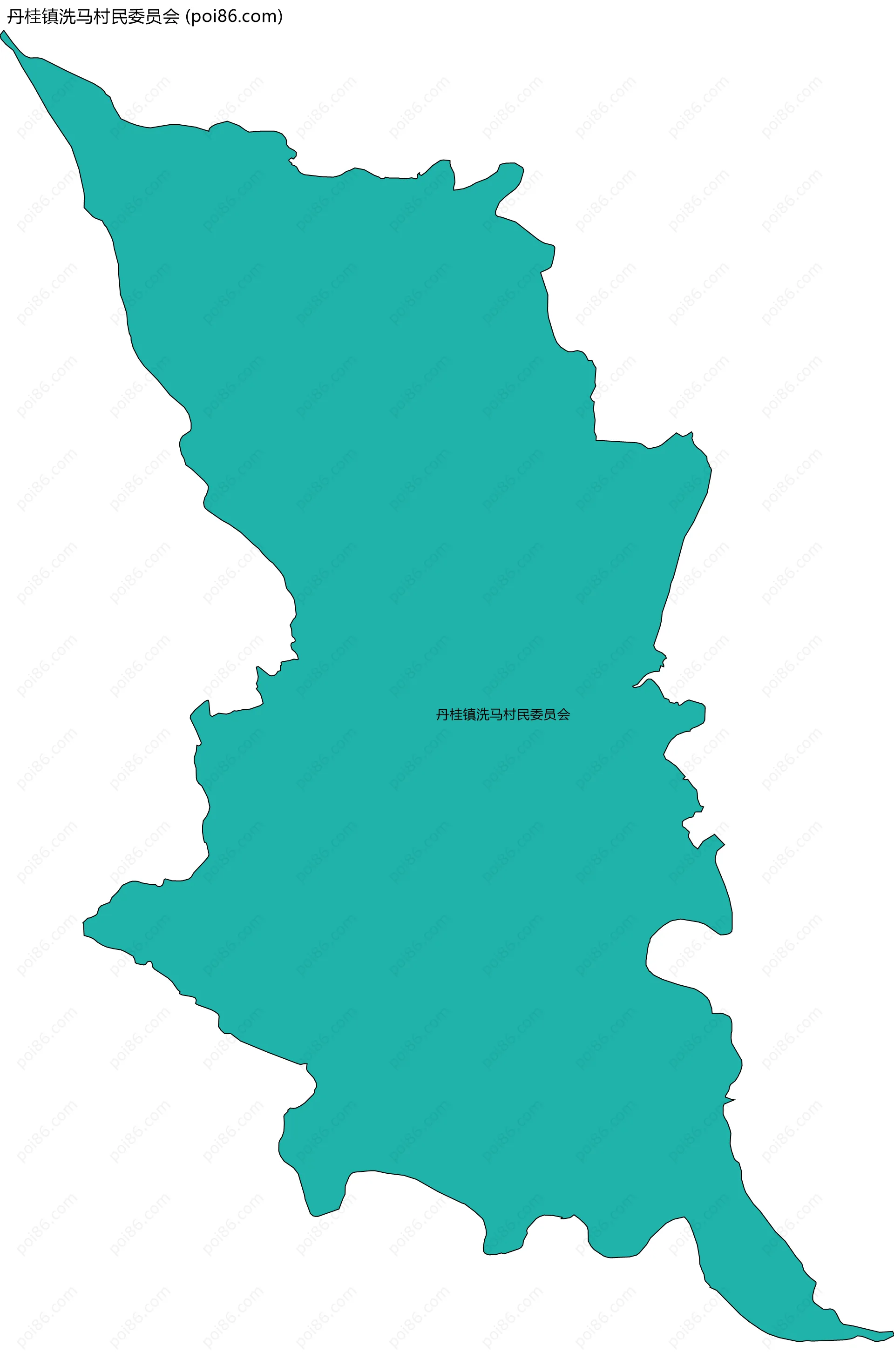 丹桂镇洗马村民委员会边界地图