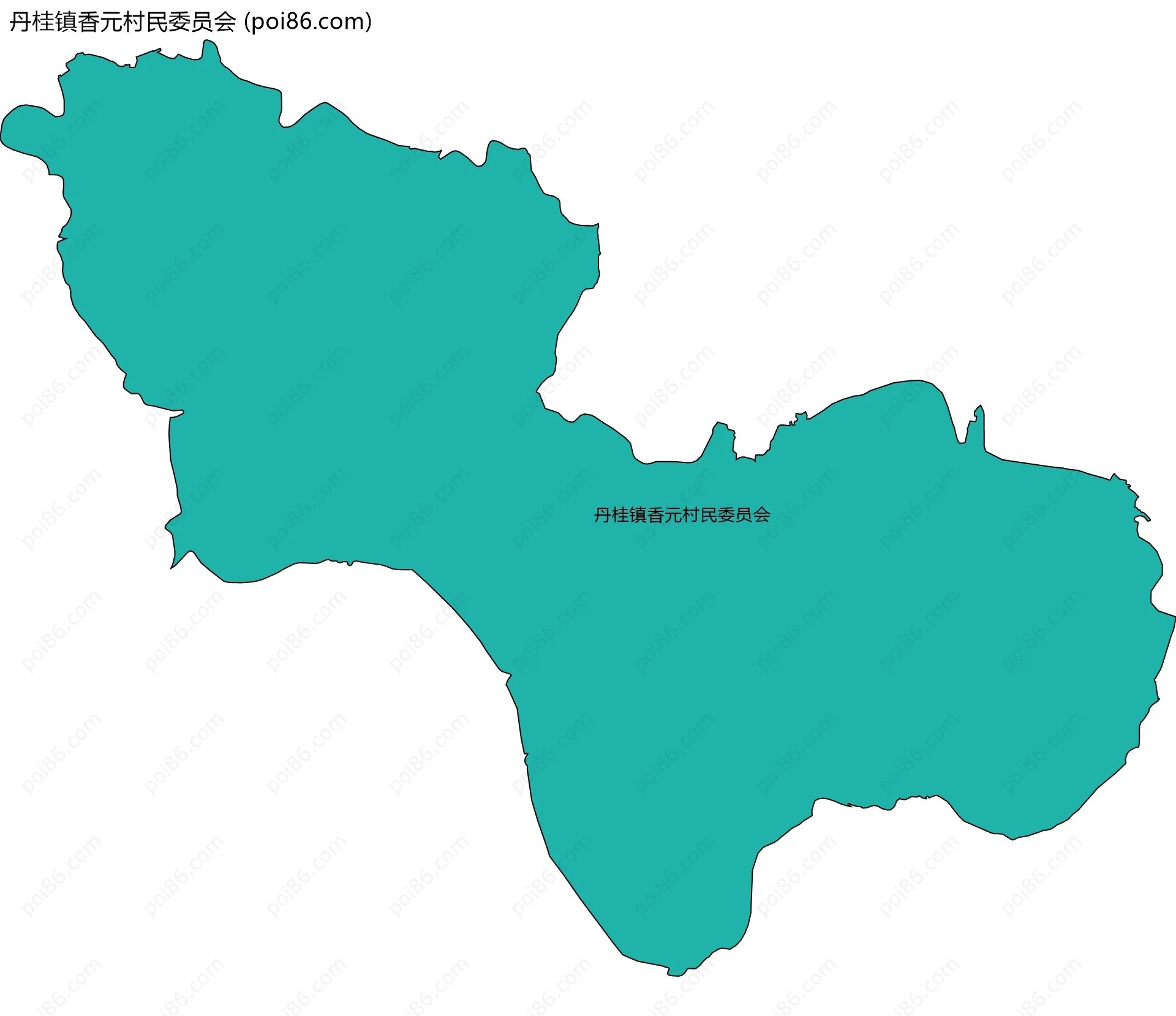 丹桂镇香元村民委员会边界地图