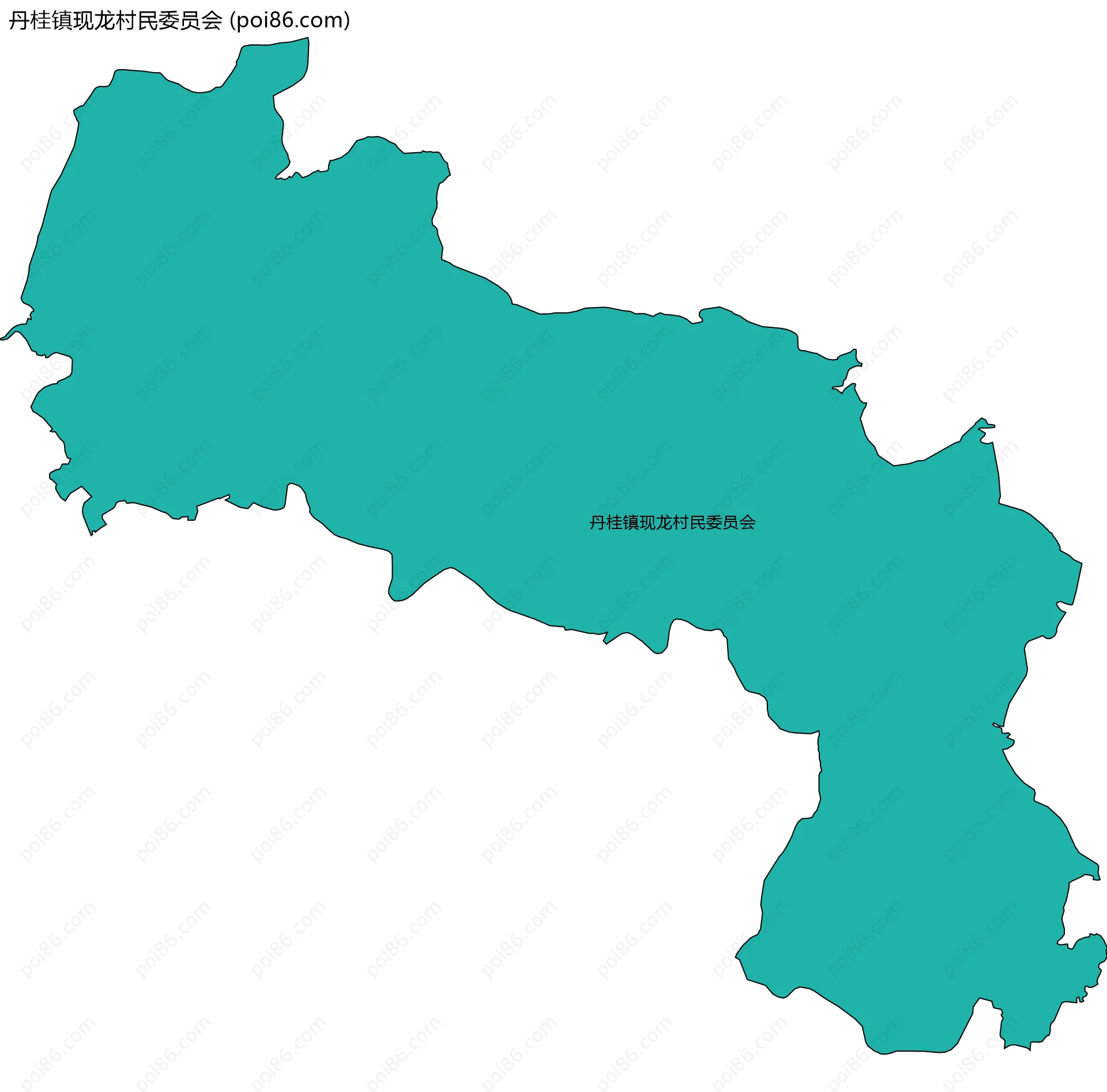 丹桂镇现龙村民委员会边界地图