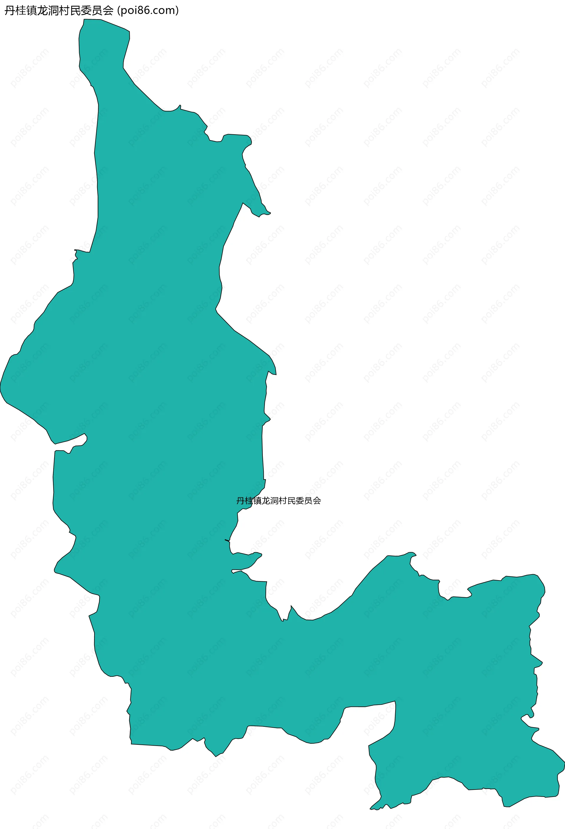 丹桂镇龙洞村民委员会边界地图