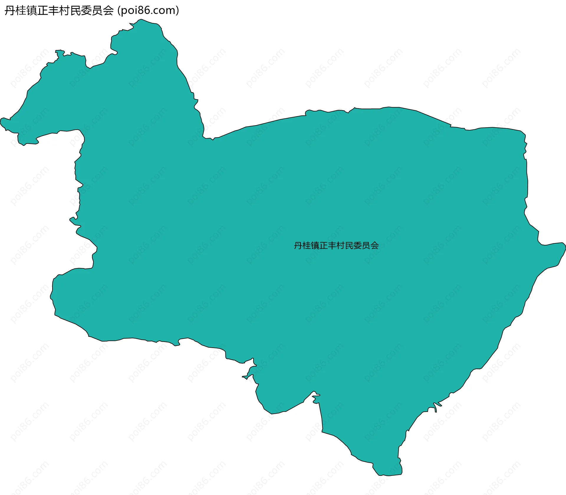 丹桂镇正丰村民委员会边界地图