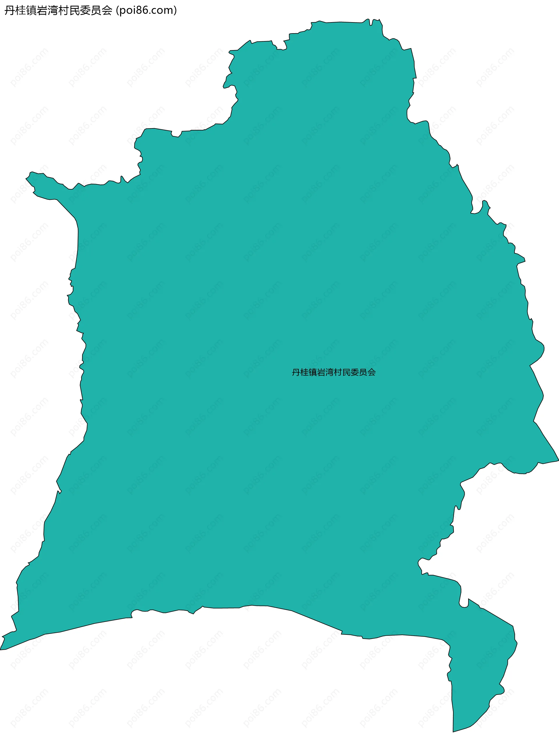 丹桂镇岩湾村民委员会边界地图