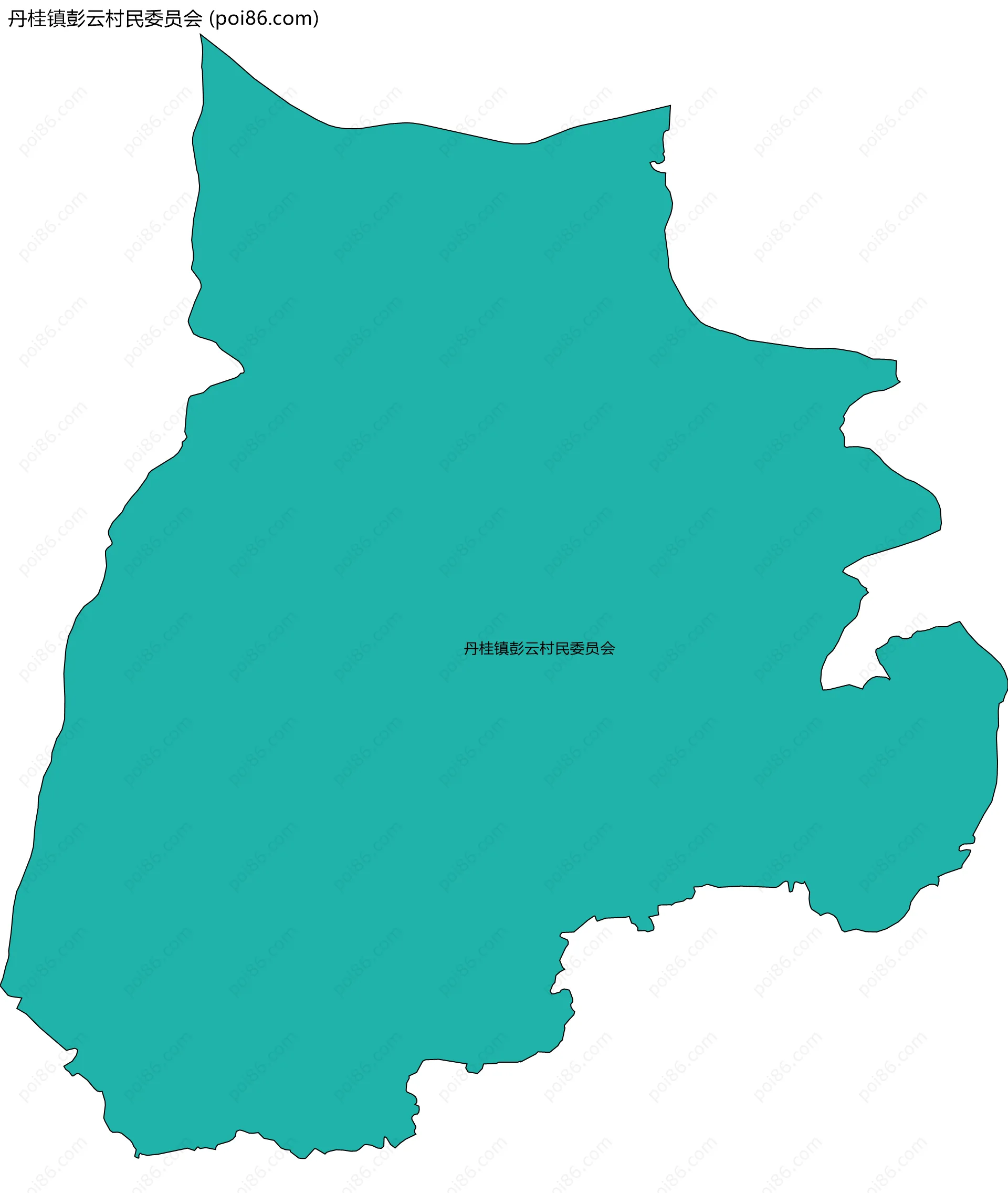 丹桂镇彭云村民委员会边界地图