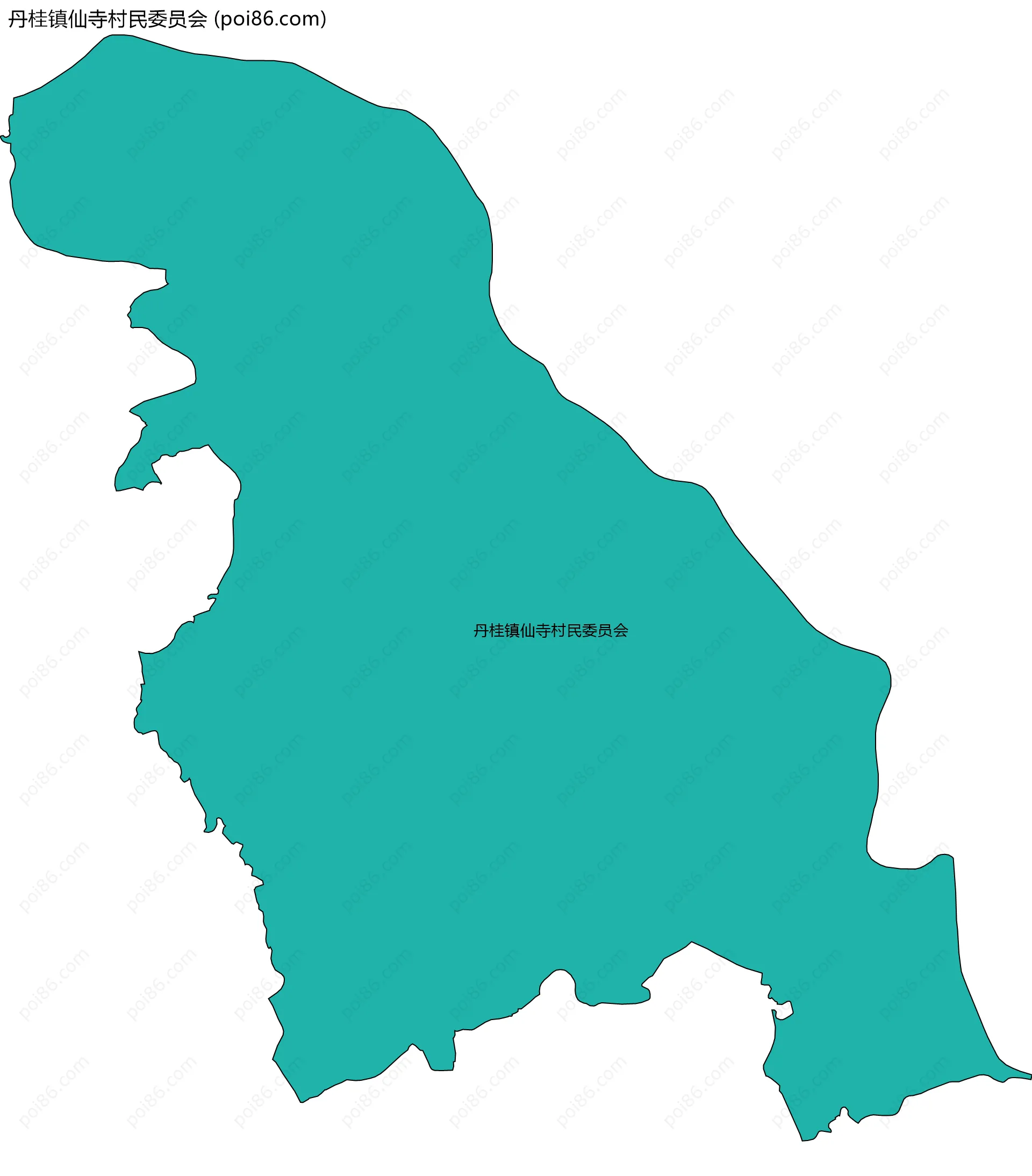 丹桂镇仙寺村民委员会边界地图