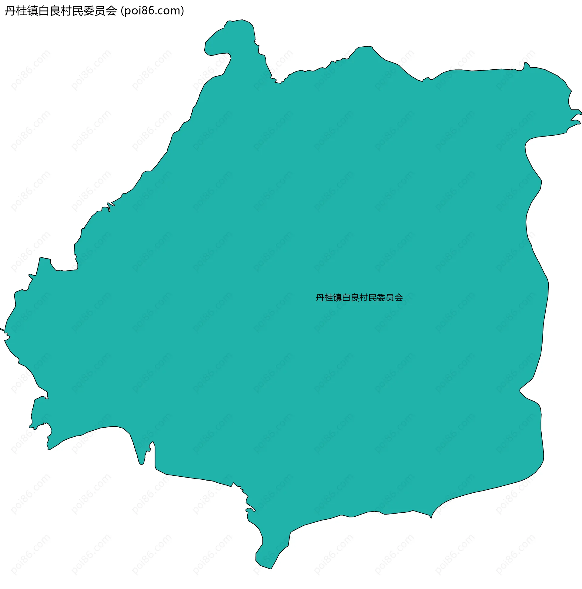 丹桂镇白良村民委员会边界地图