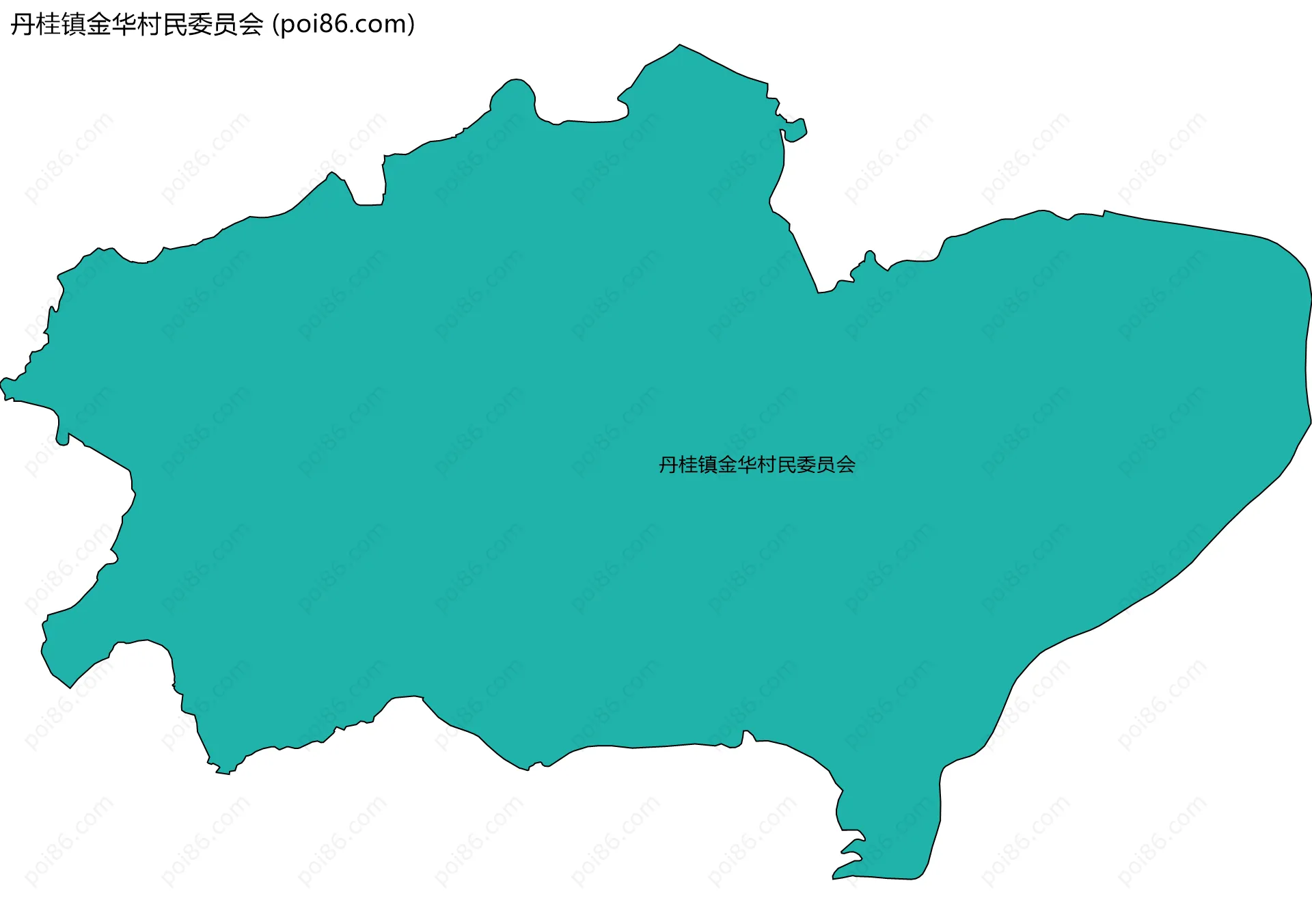 丹桂镇金华村民委员会边界地图