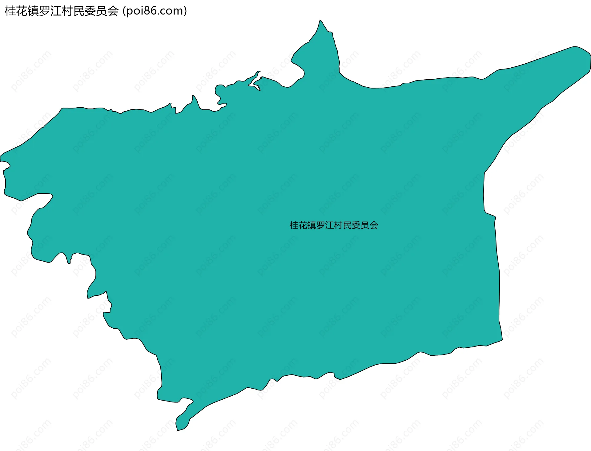 桂花镇罗江村民委员会边界地图