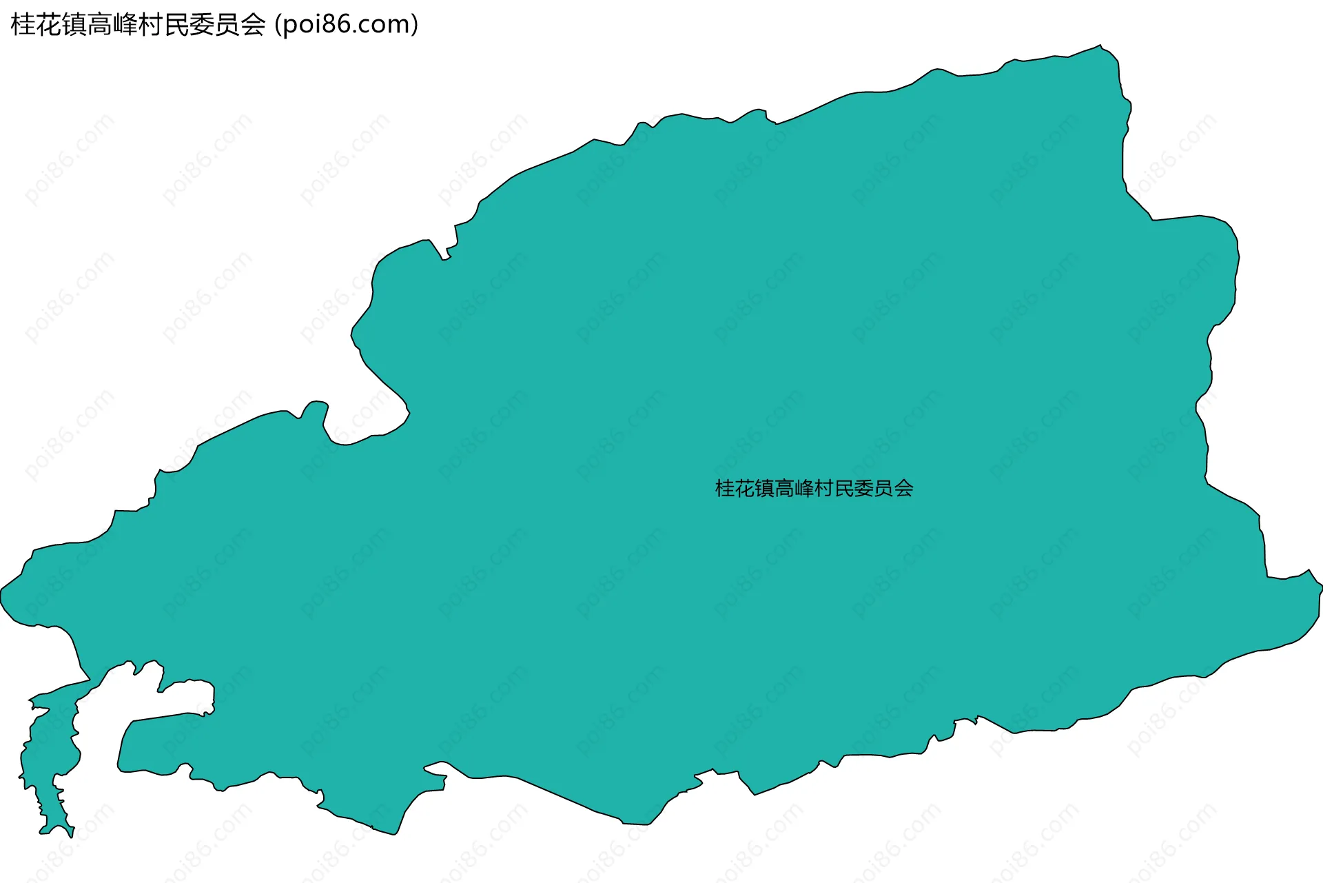 桂花镇高峰村民委员会边界地图