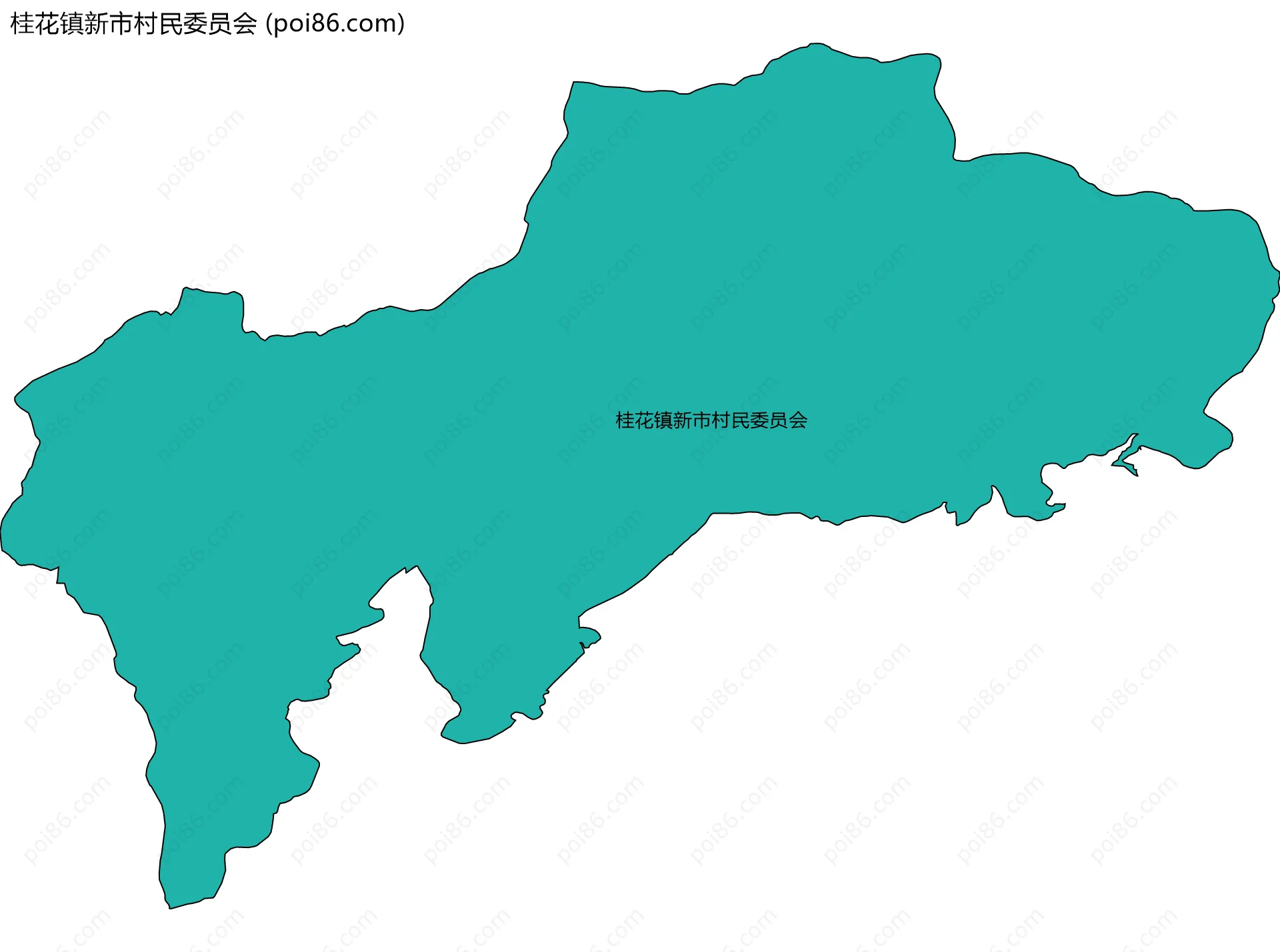 桂花镇新市村民委员会边界地图