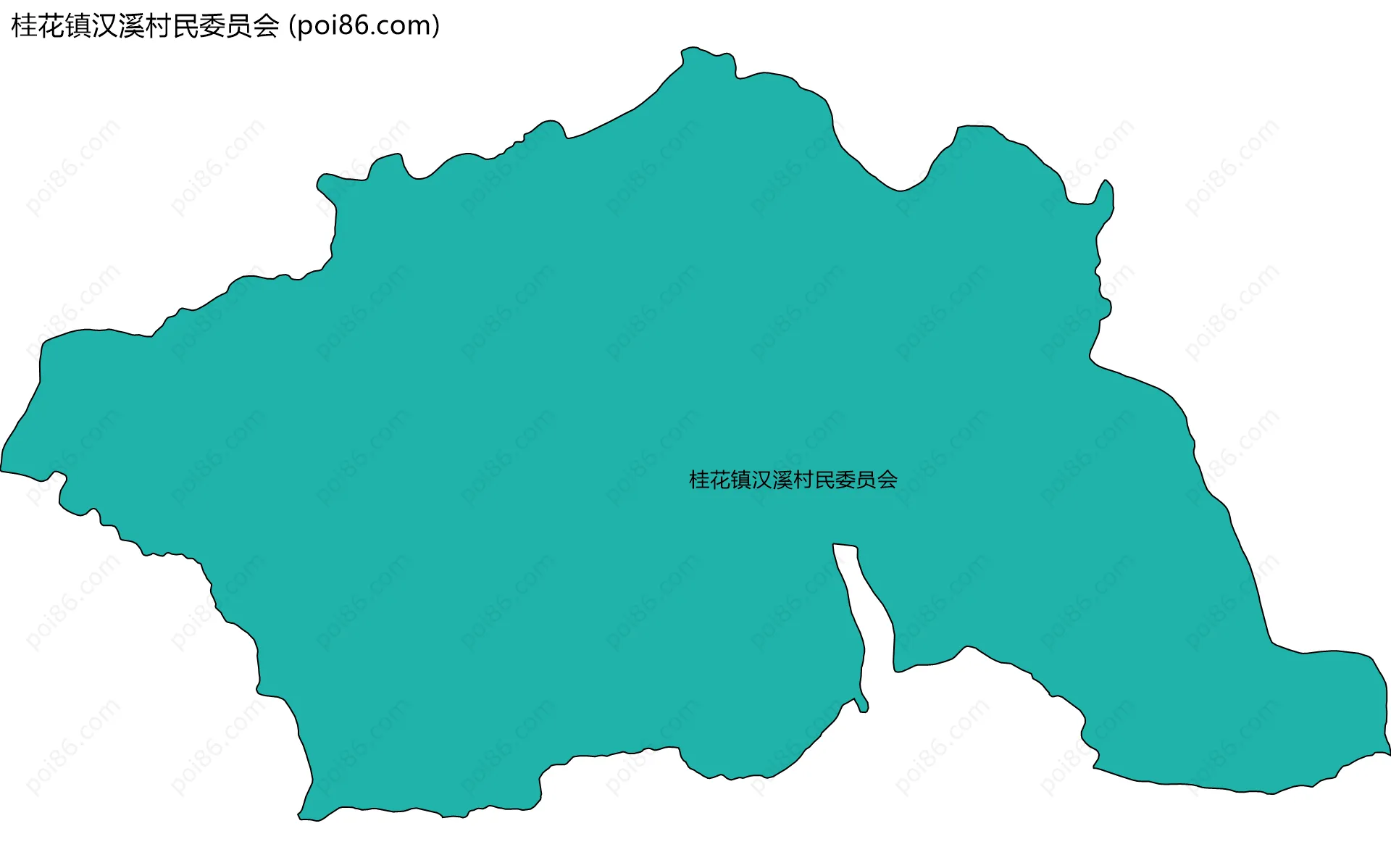 桂花镇汉溪村民委员会边界地图
