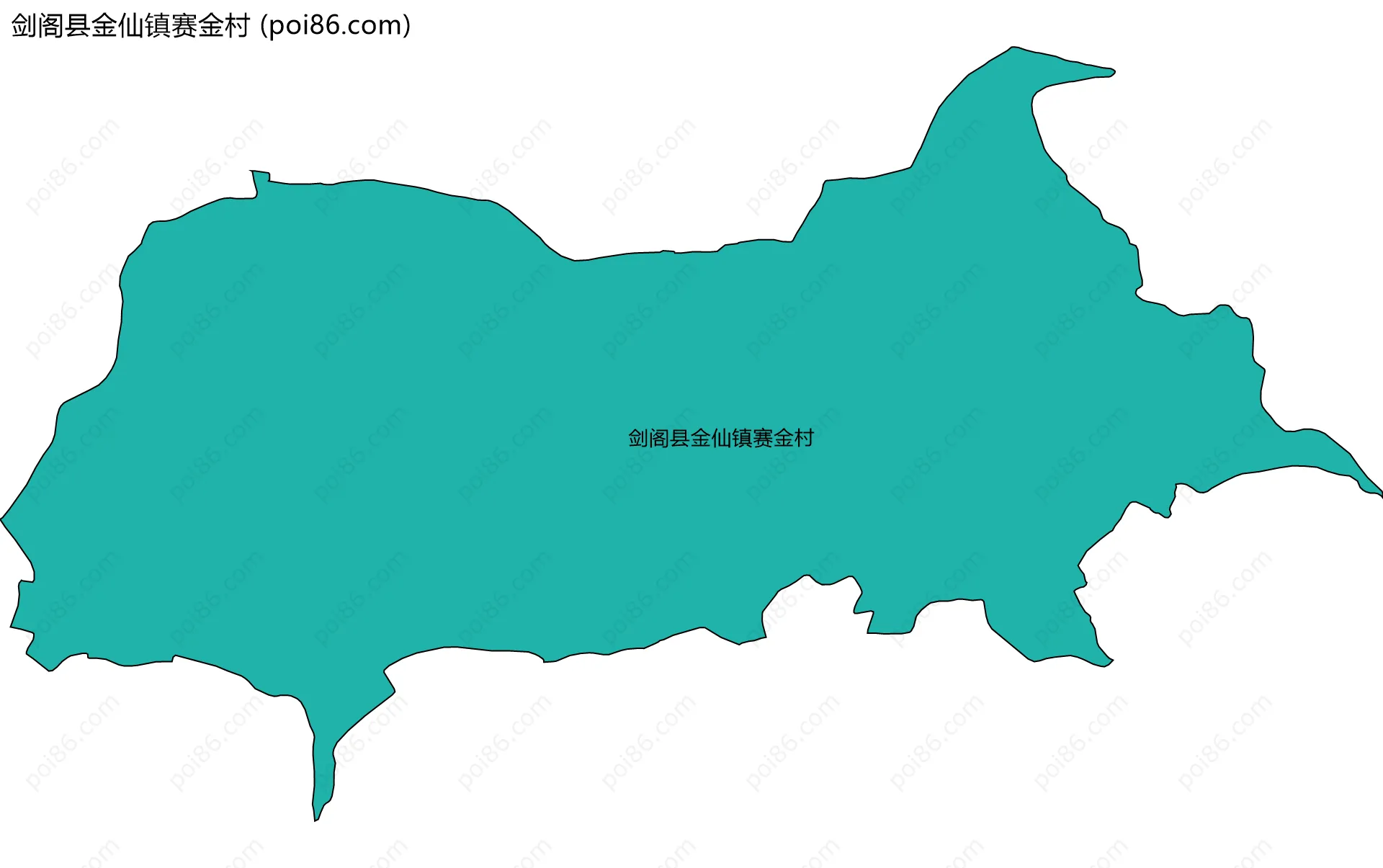 剑阁县金仙镇赛金村边界地图