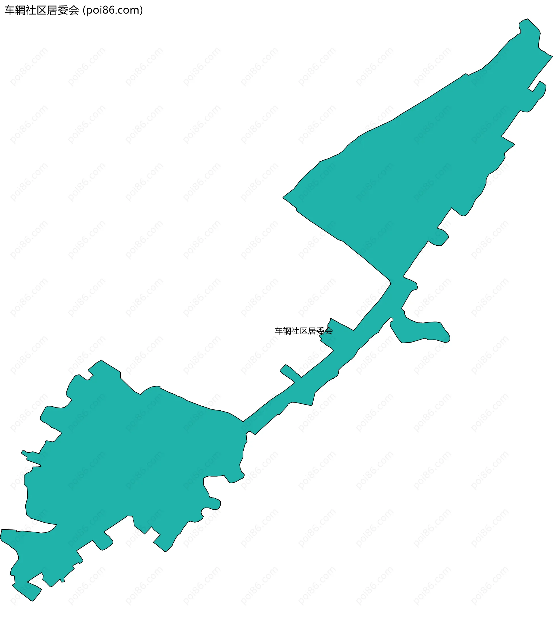 车辋社区居委会边界地图