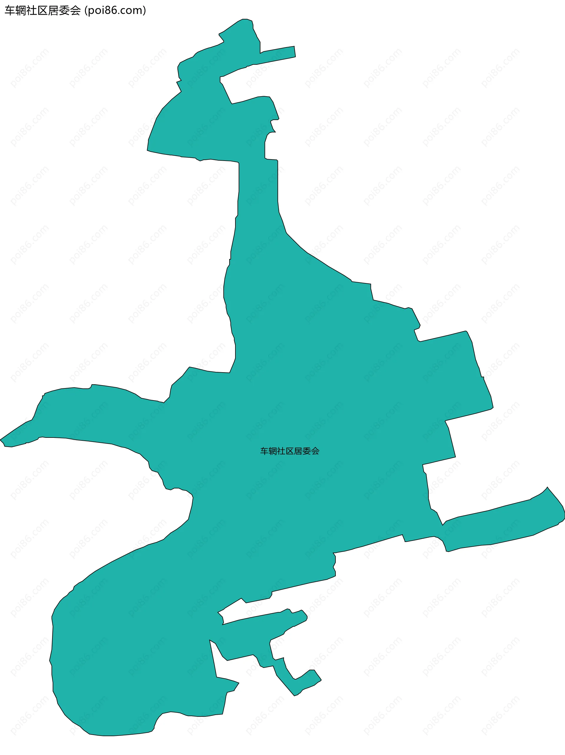 车辋社区居委会边界地图