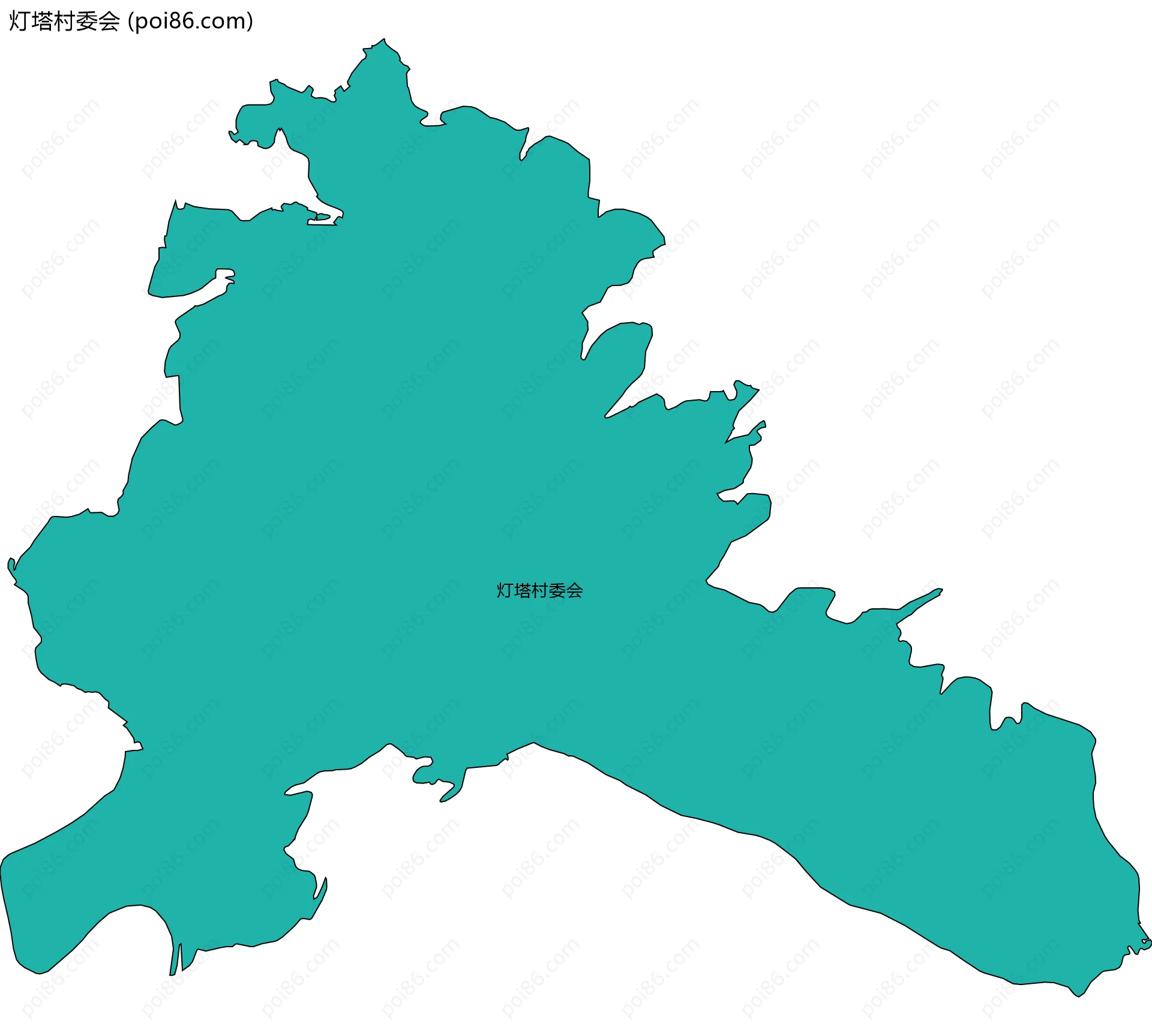 灯塔村委会边界地图