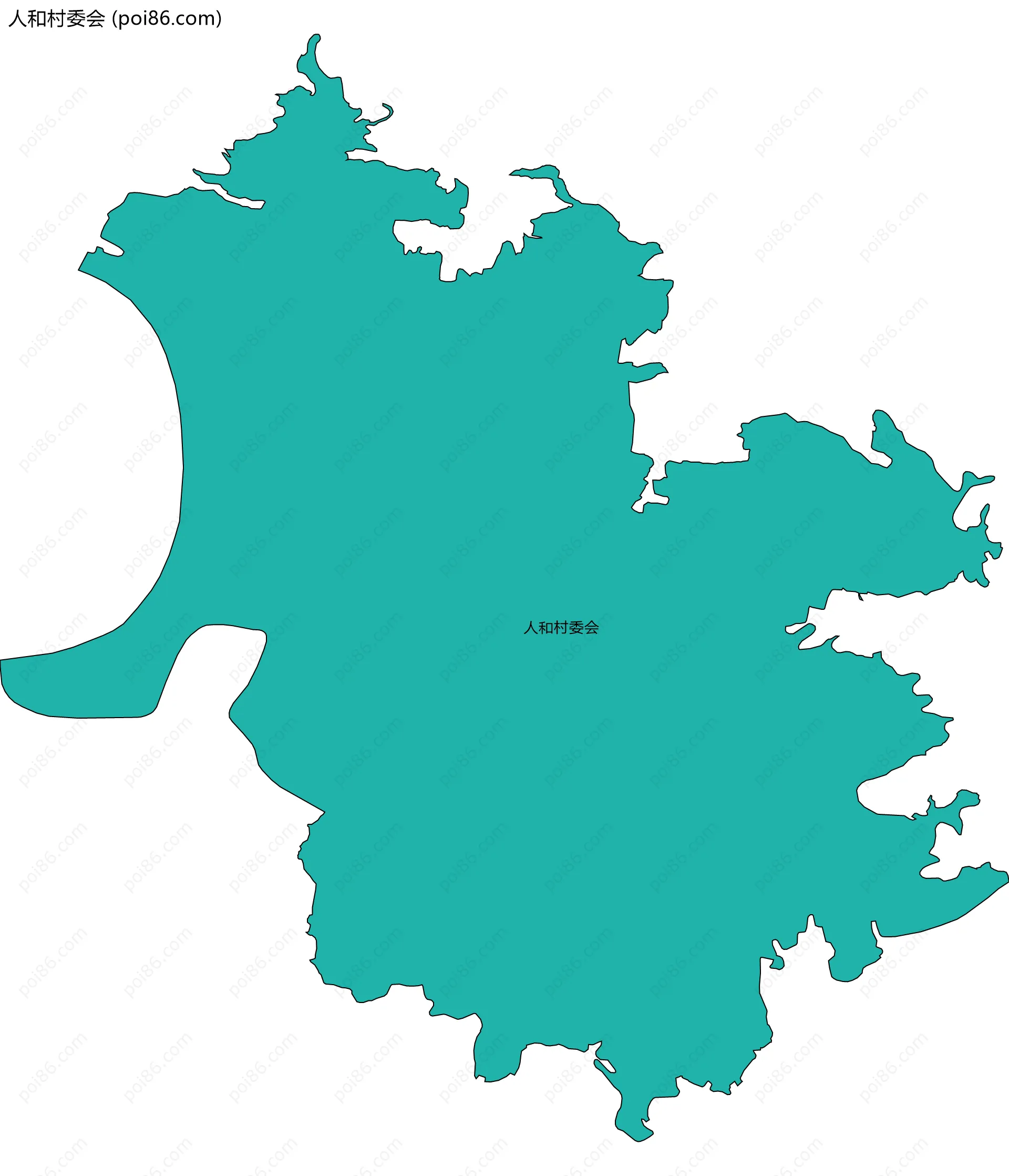 人和村委会边界地图