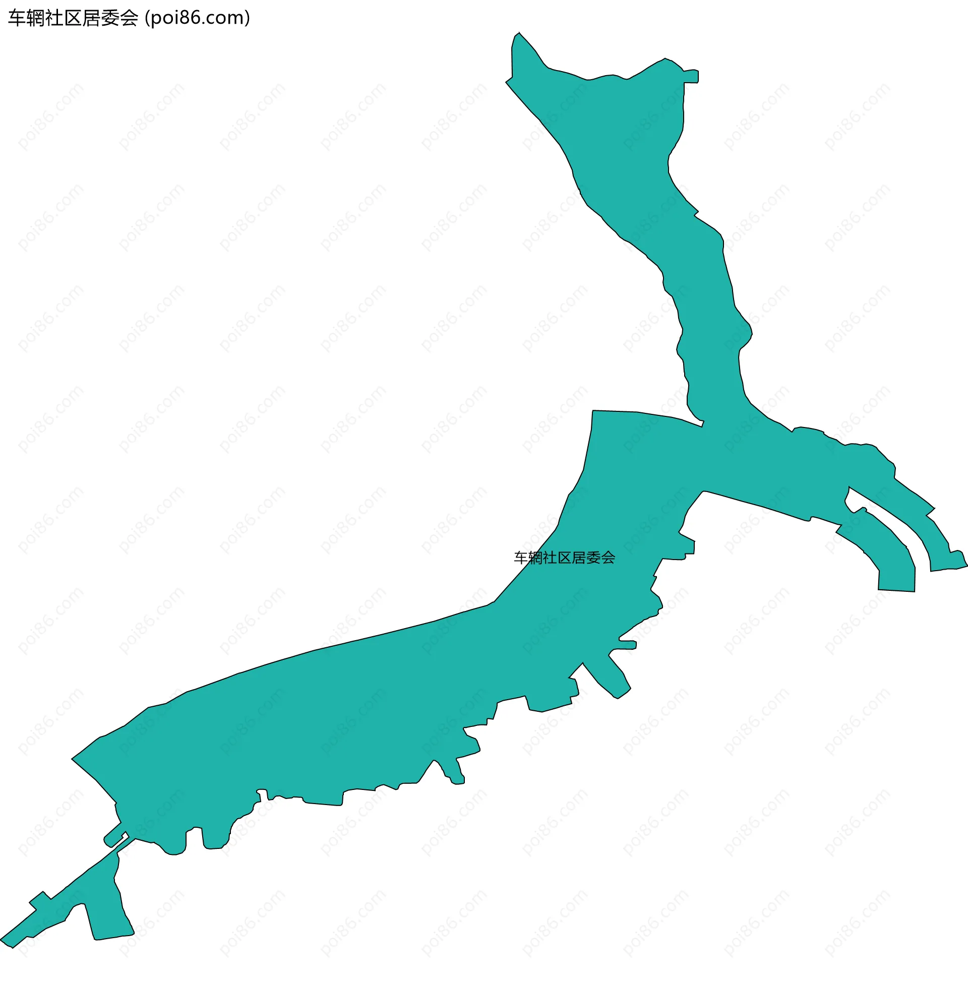 车辋社区居委会边界地图