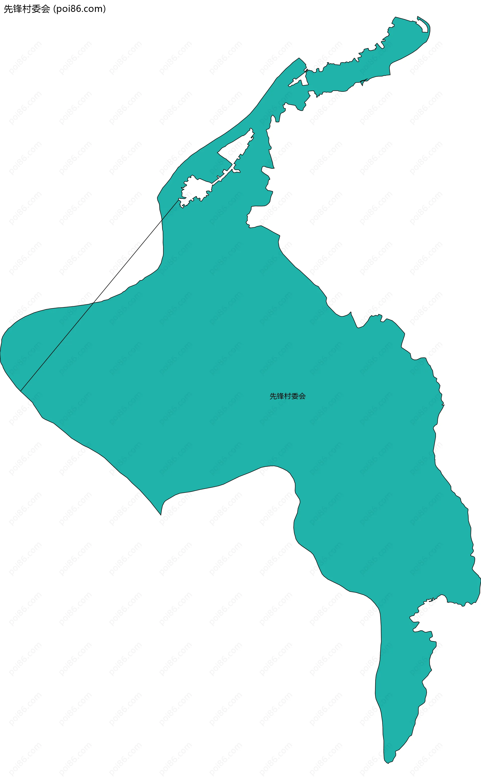 先锋村委会边界地图