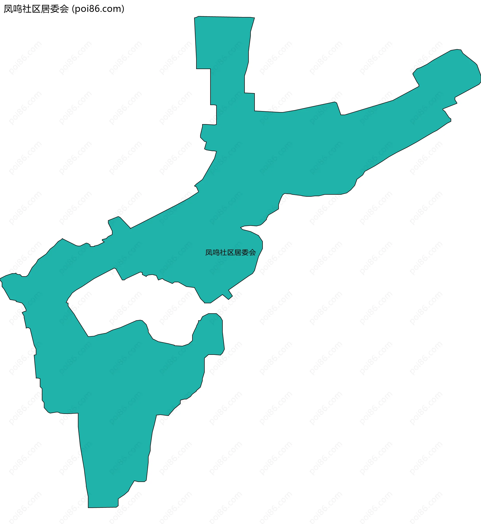凤鸣社区居委会边界地图