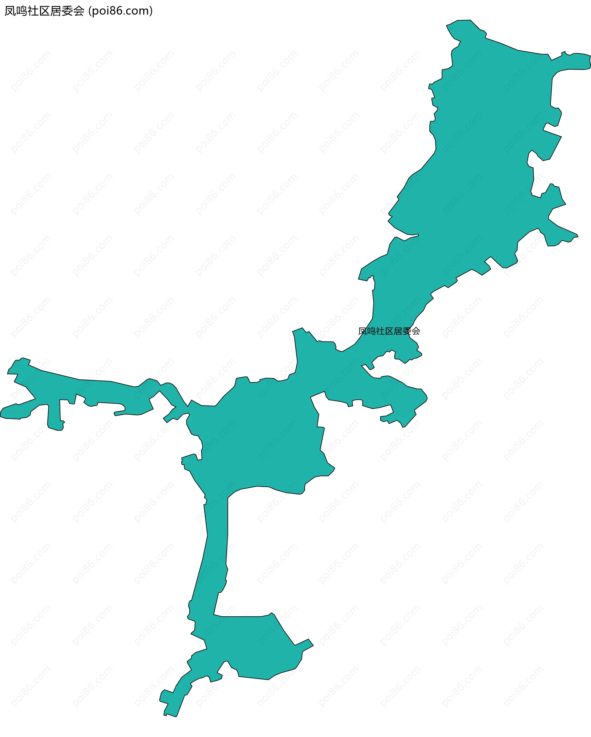 凤鸣社区居委会边界地图