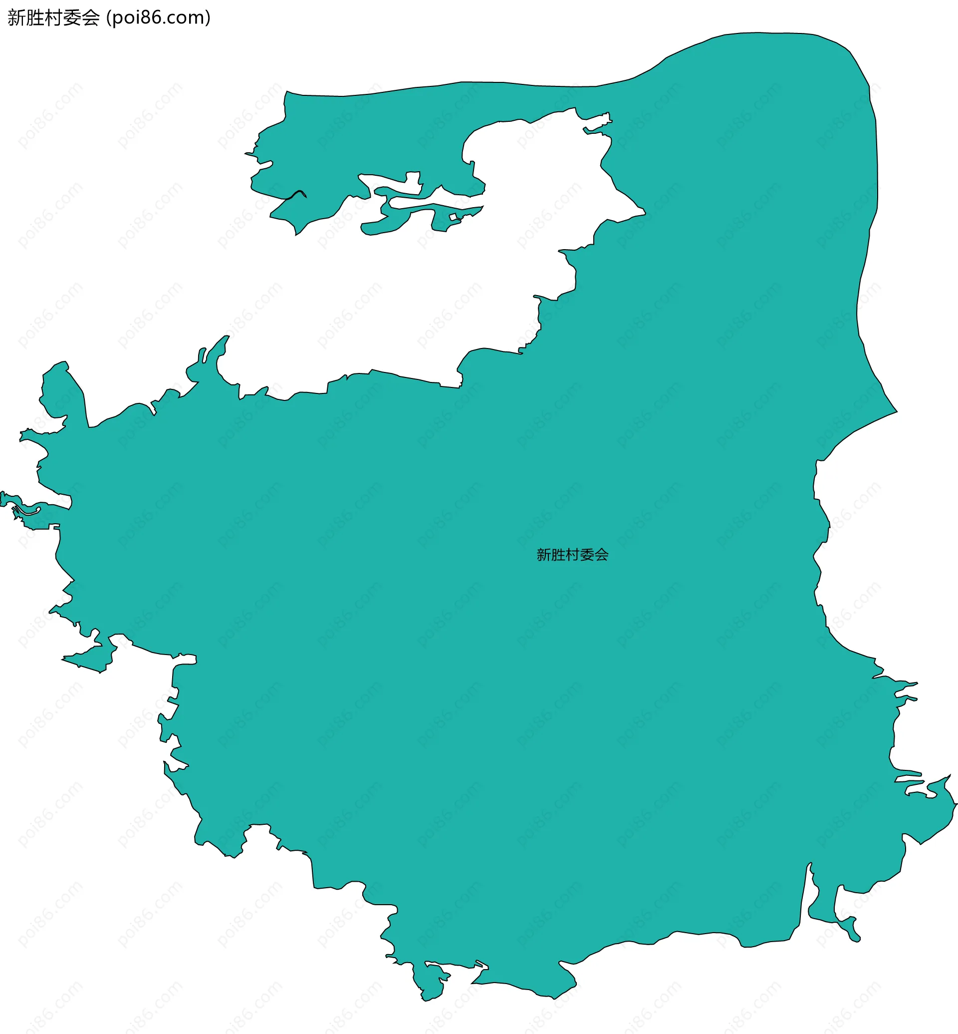 新胜村委会边界地图