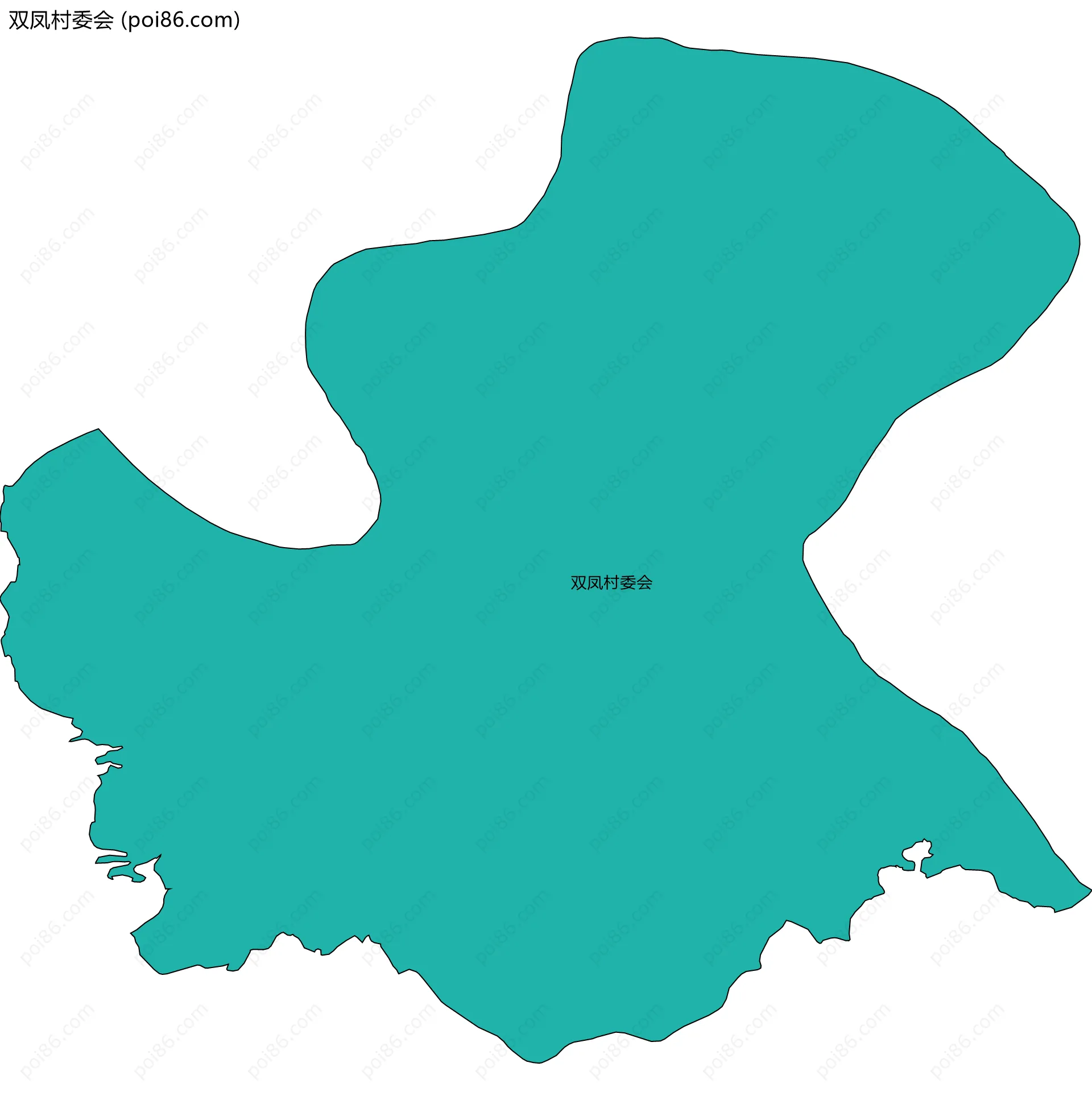 双凤村委会边界地图