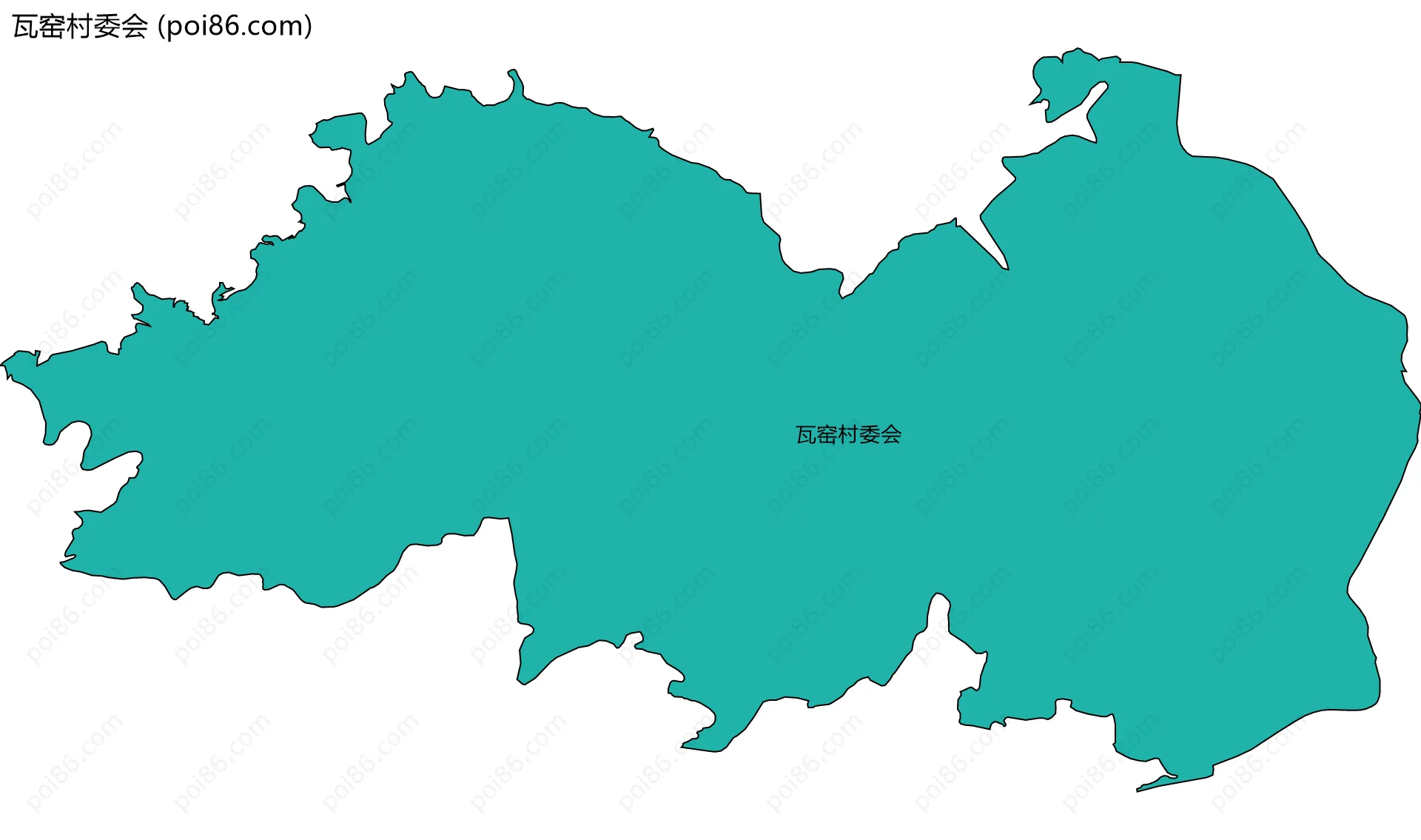 瓦窑村委会边界地图