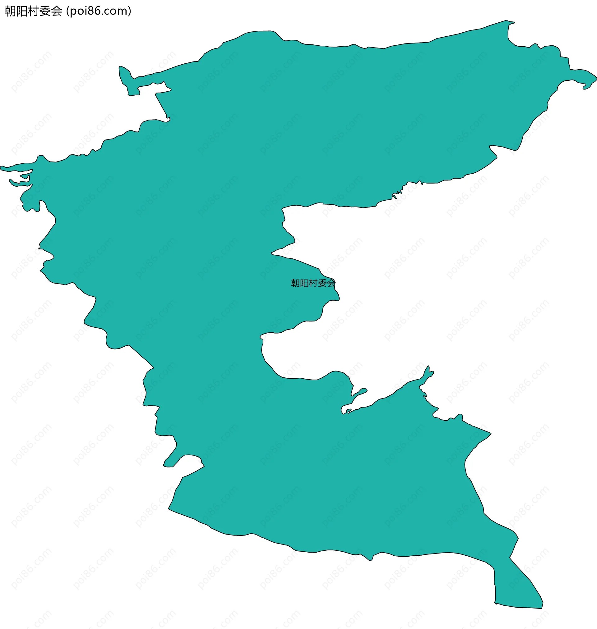 朝阳村委会边界地图