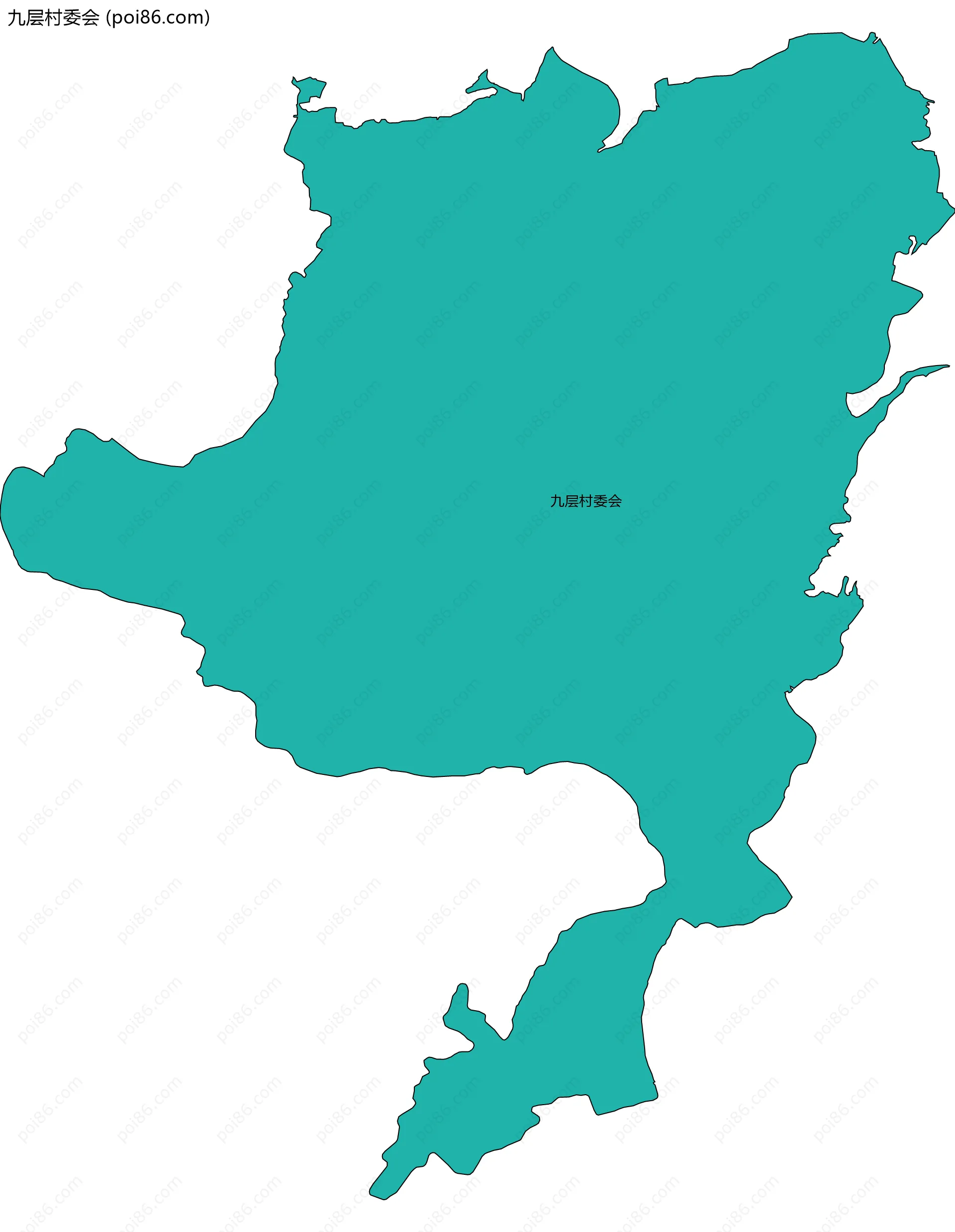 九层村委会边界地图