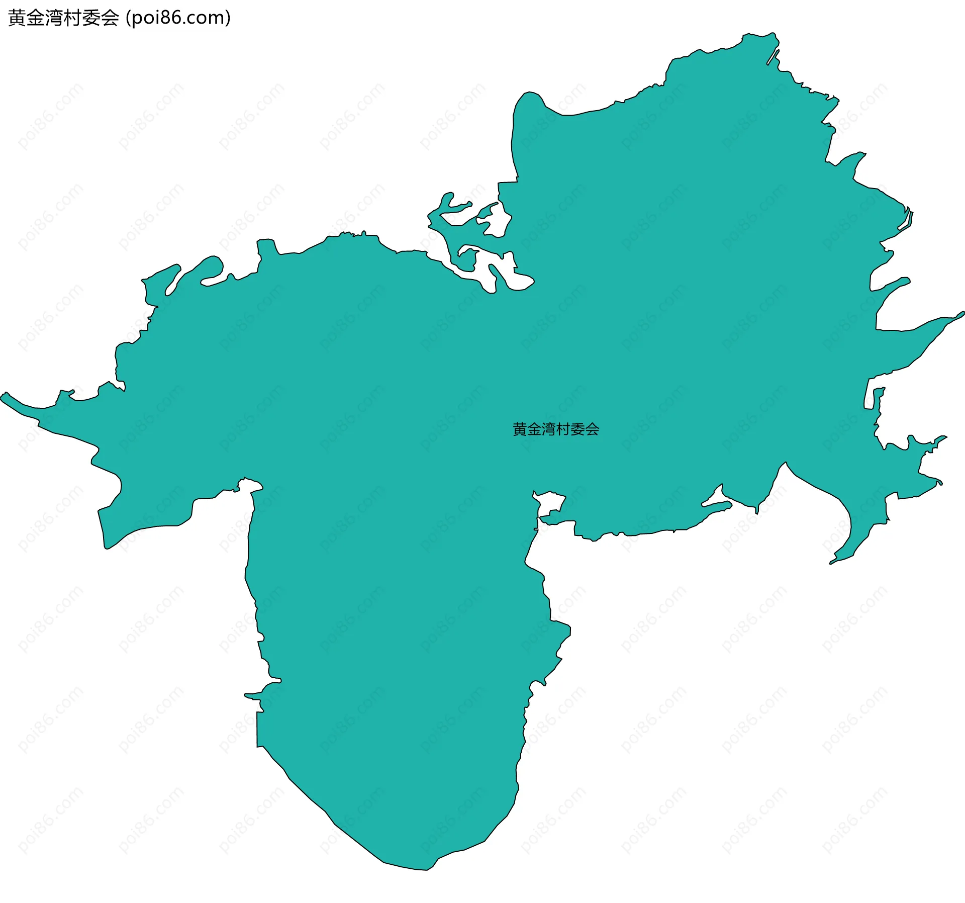 黄金湾村委会边界地图