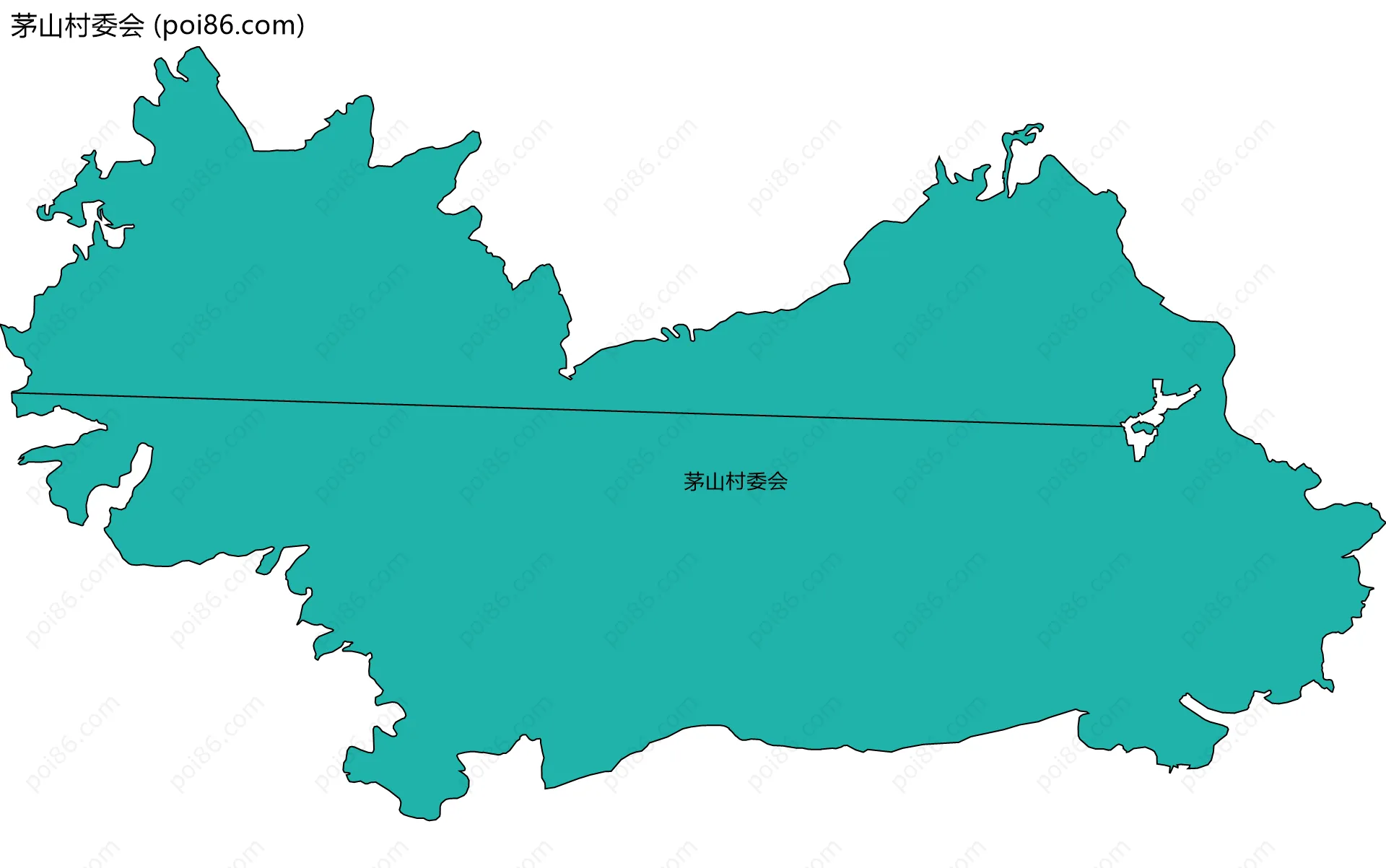 茅山村委会边界地图