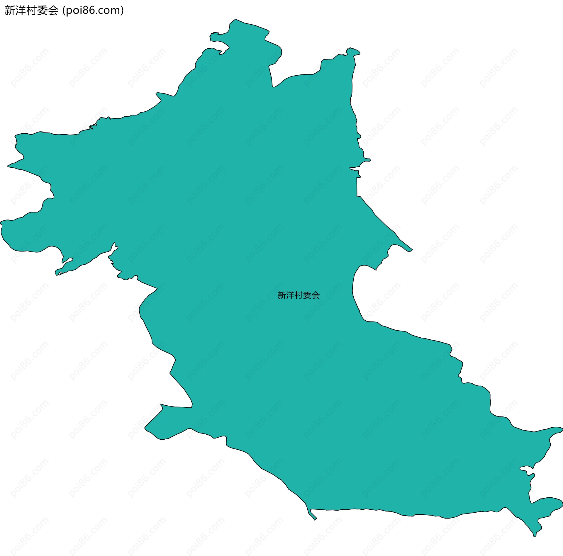 新洋村委会边界地图