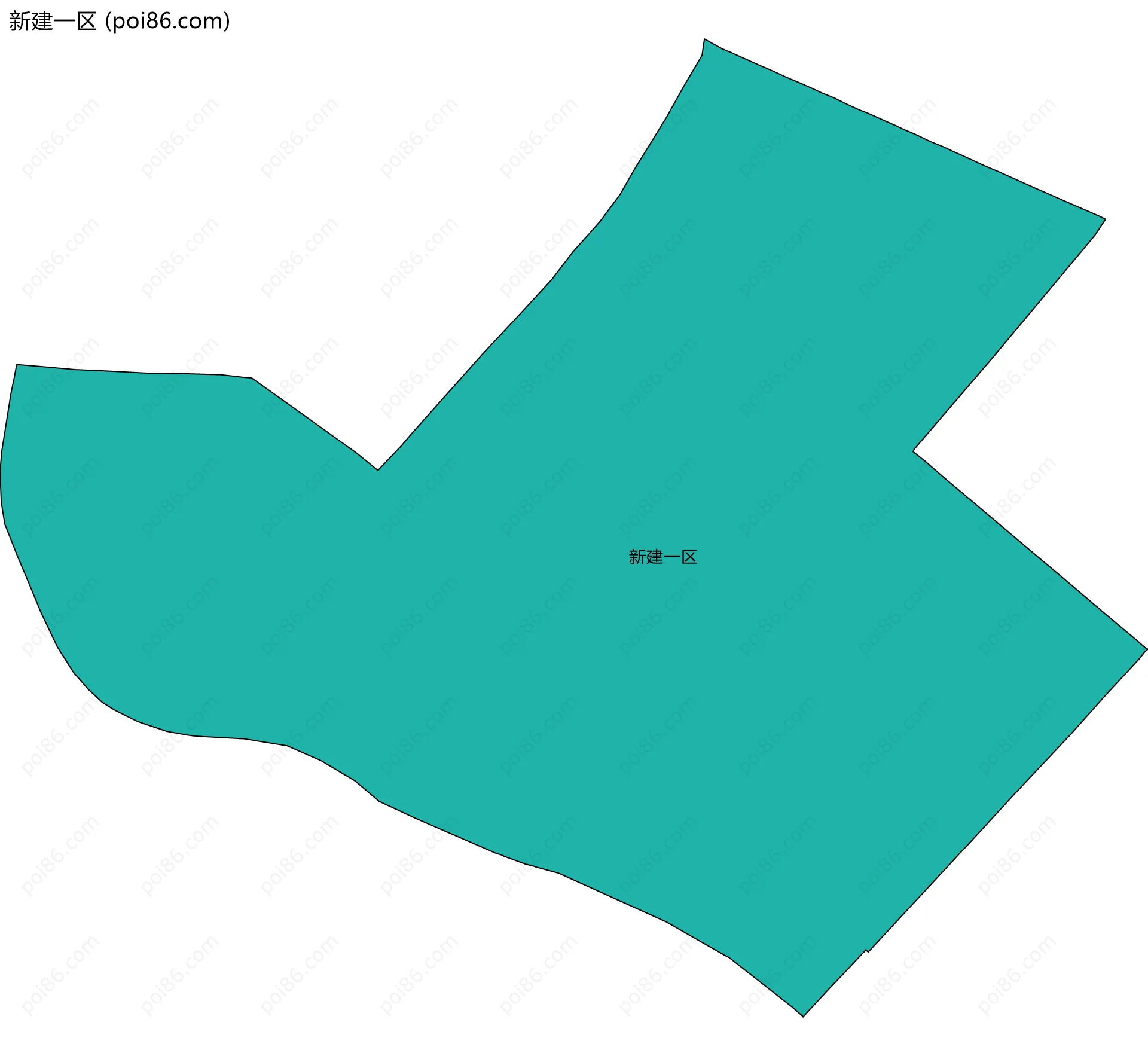 新建一区边界地图