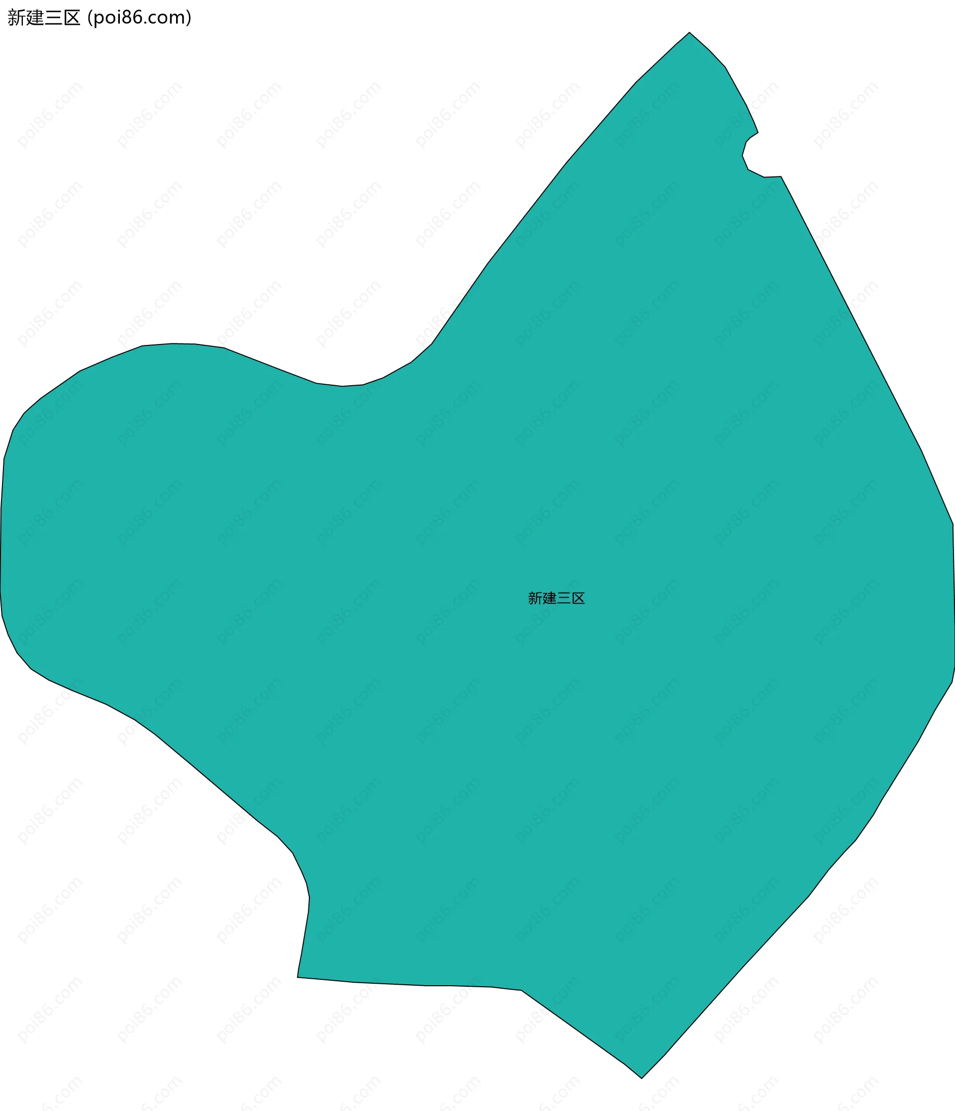 新建三区边界地图