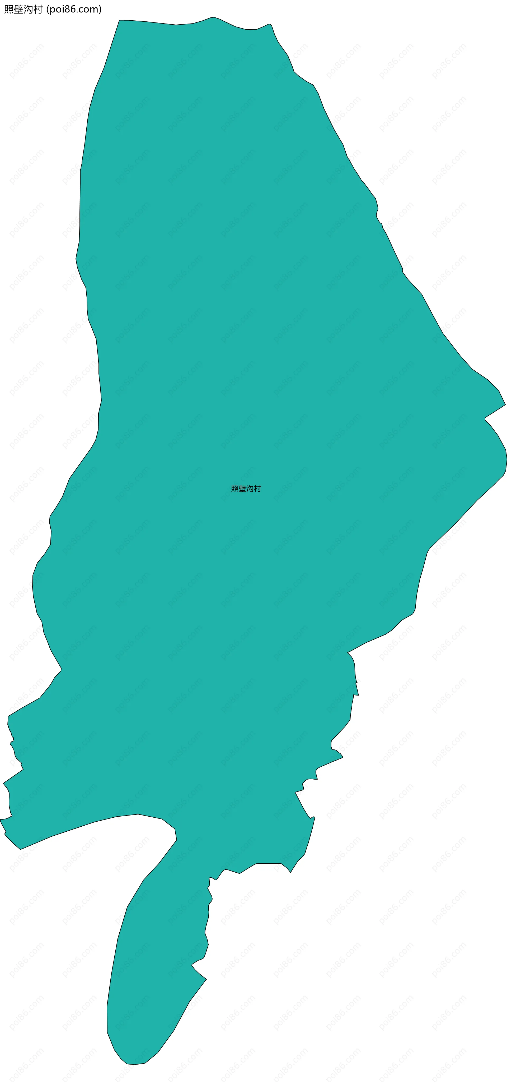 照壁沟村边界地图